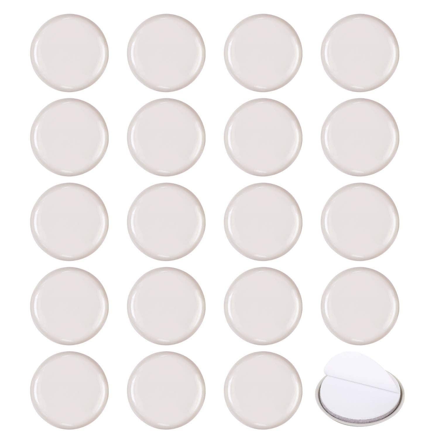 OGETFUUR 16 Pcs 2.375 Inch Self-adhesive Heavy Duty Furniture Sliders for Carpet Durable Round Moving Pads with Super Strong Adhesive HDPE Plastic for Effortless Glide No Scratches and Noise