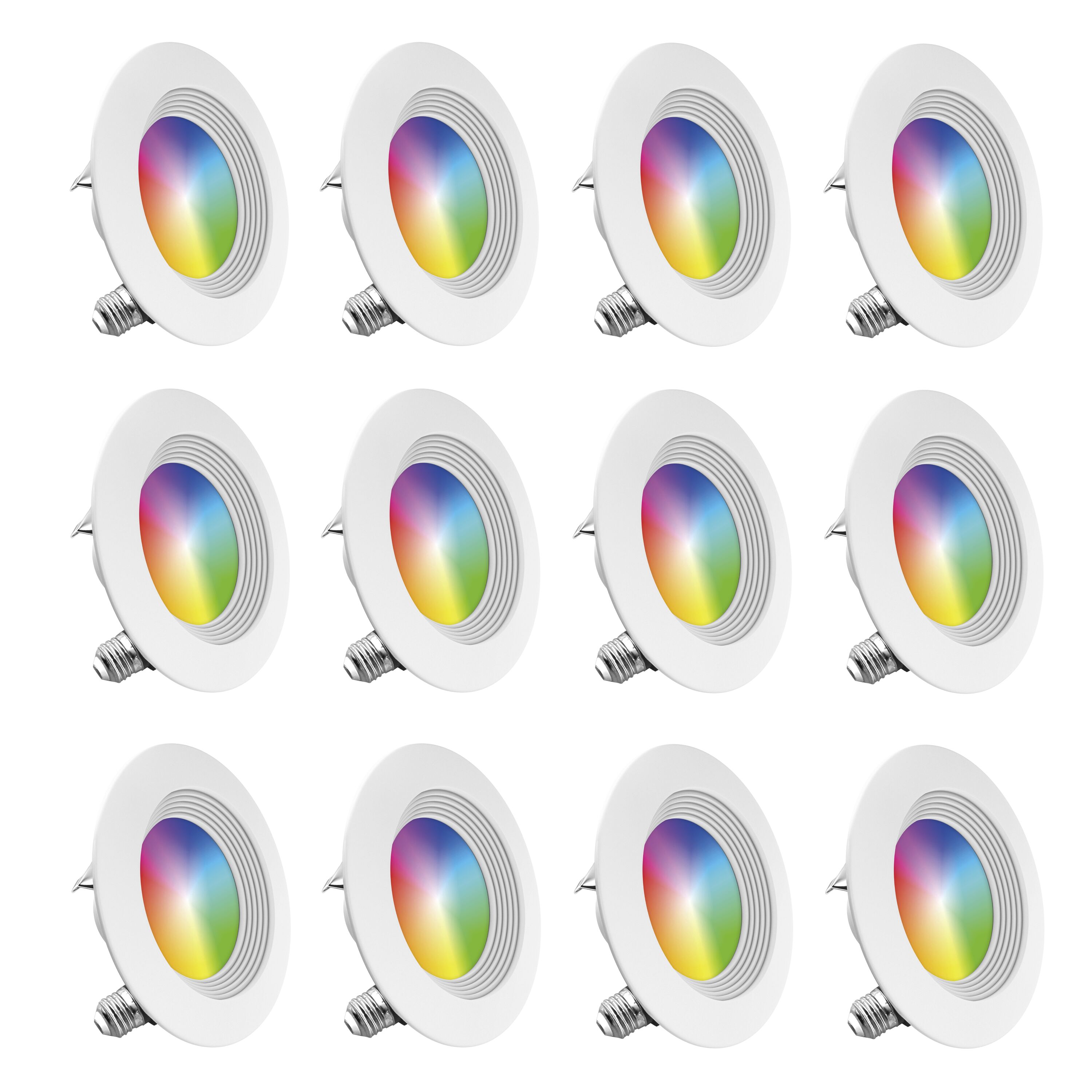 4 Inch WiFi Smart 9W 810LM Recessed Retrofit LED Definitive Series Downlight Kit, Alexa/Google, Wet Rated (12 Pack) | - Infibrite IB-003-1-9W-HL-12PK