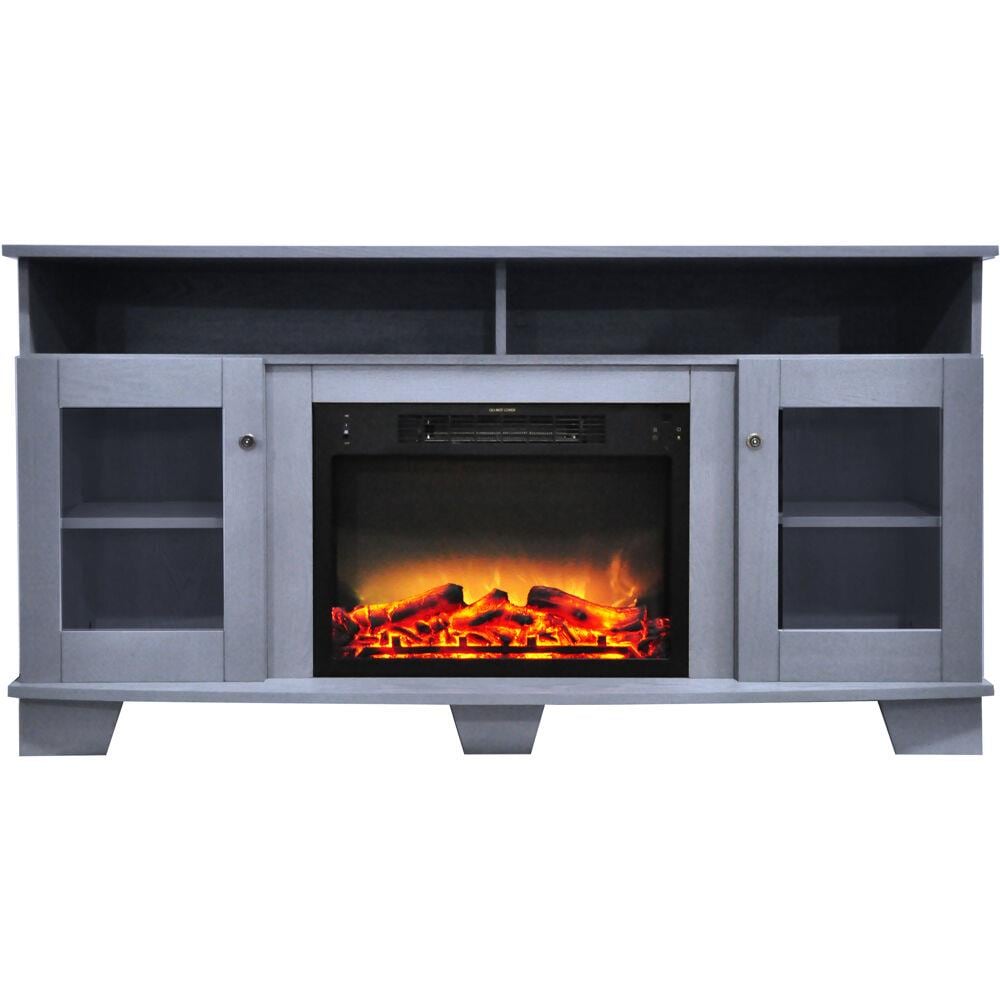 Cambridge 59.1-in W Slate Blue Fan-Forced Electric Fireplace CAM6022-1SBLLG2 Uae Electronic uaeelectronic.com