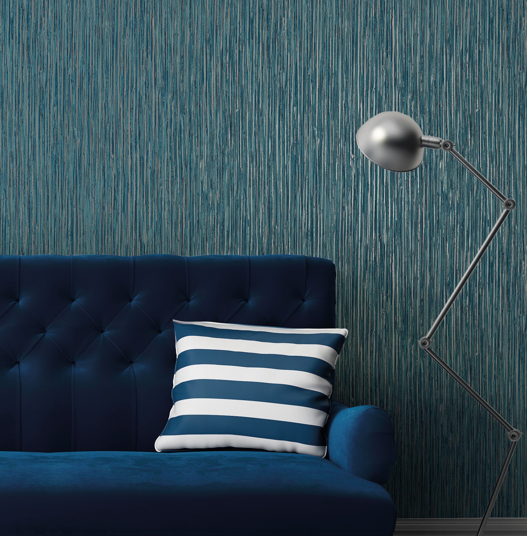 Fine Decor Medley 56.4-sq ft Blue Non-woven Abstract Unpasted Wallpaper ...