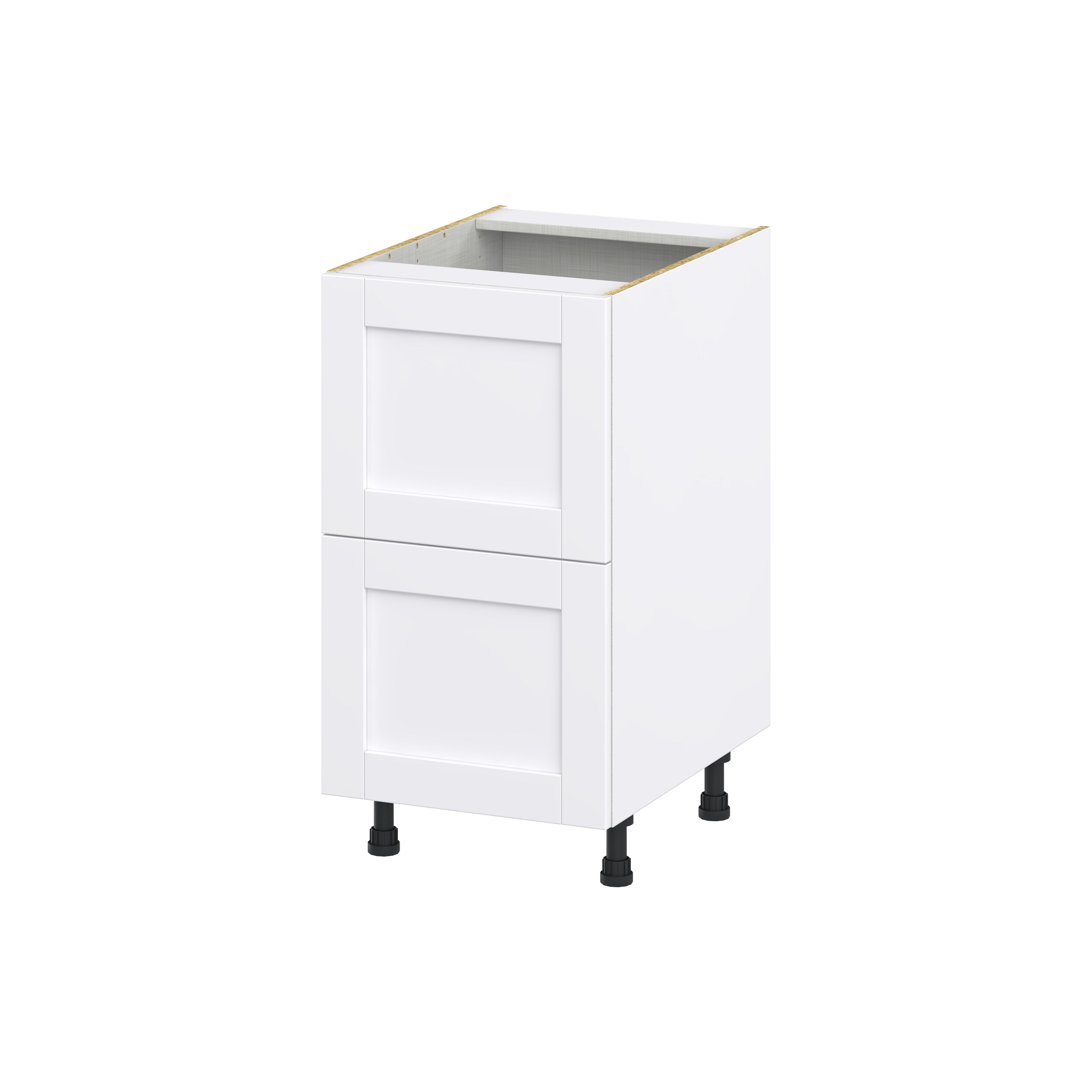 Hugo&Borg DSB2D18-RM Rosemont 18-in W x 34.5-in H x 24-in D Glacier White 2 -Drawers Drawer Base Fully assembled Cabinet Shaker)