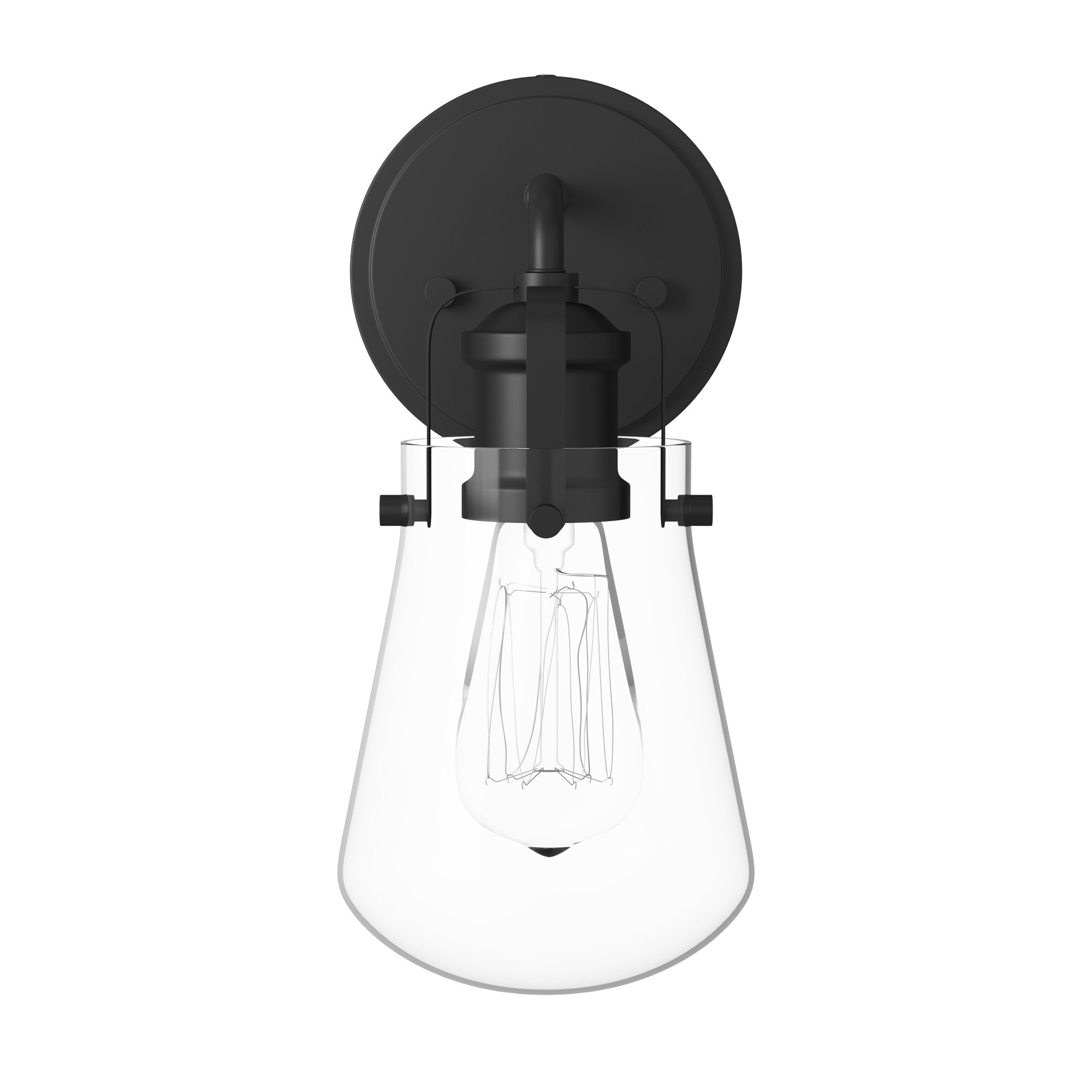Elliott 11'' Matte Black Dimmable Direct Wired Wall Sconce