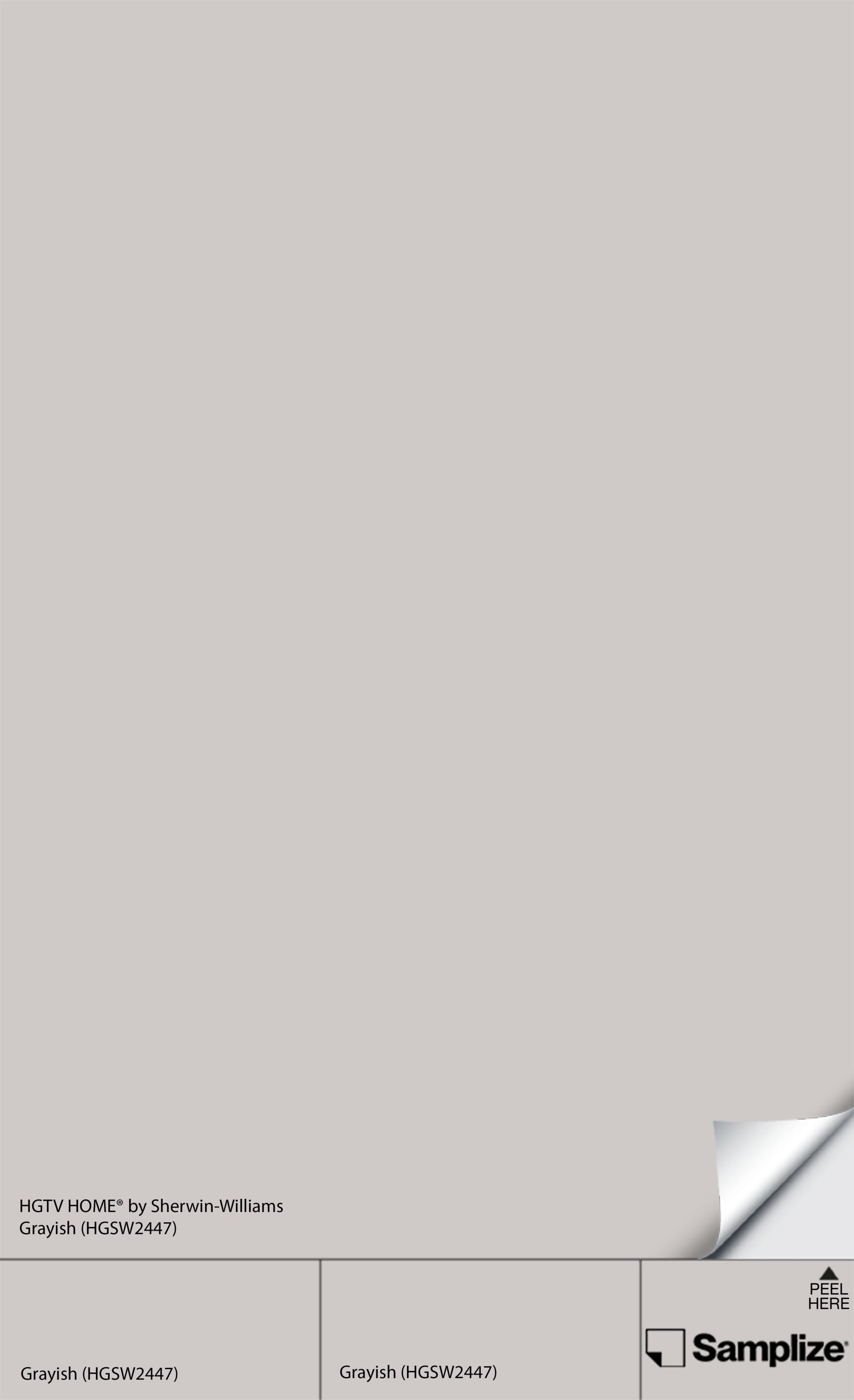 Samplize HGSW-(HGSW2447)-12 HGTV Home by Sherwin-Williams Grayish Hgsw2447 Peel and Stick Paint Sample (9-in x 14-3/4-in)
