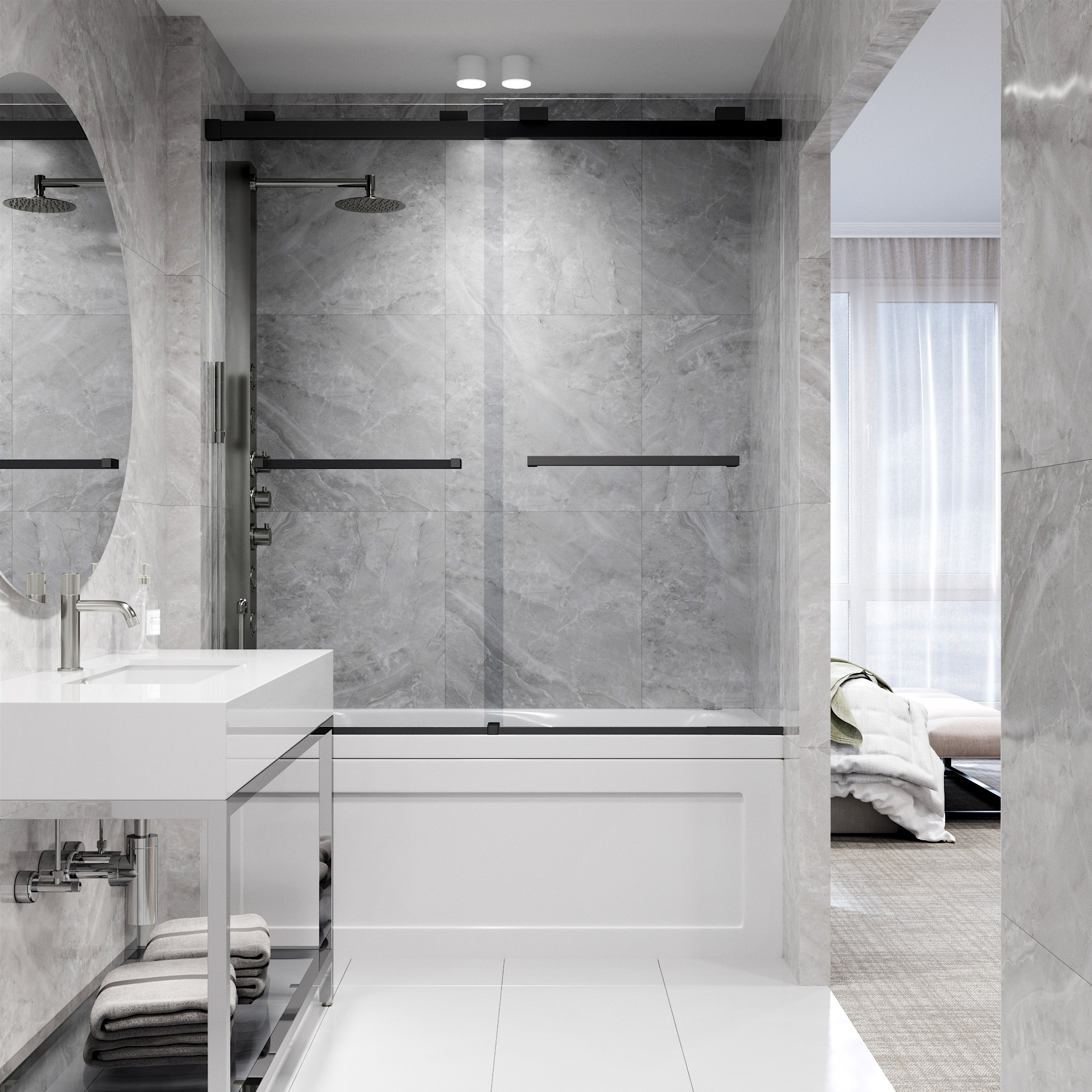 VIGO VG6023MBCL6066 Bathtub-Doors - View #9