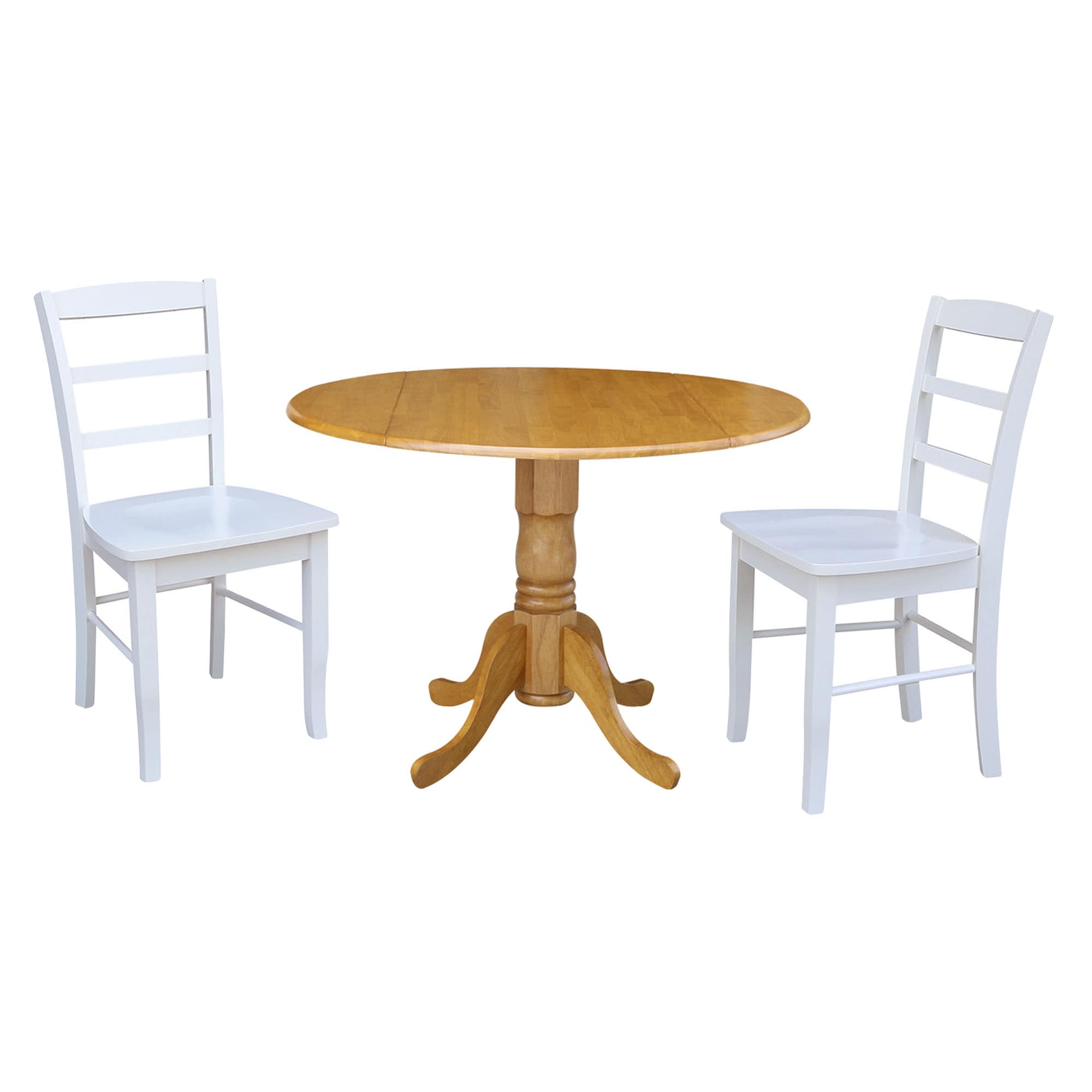International Concepts K04-42DP-C08-2P Multiple Colors/Finishes Traditional Dining Room Set with Round Table (Seats 2)