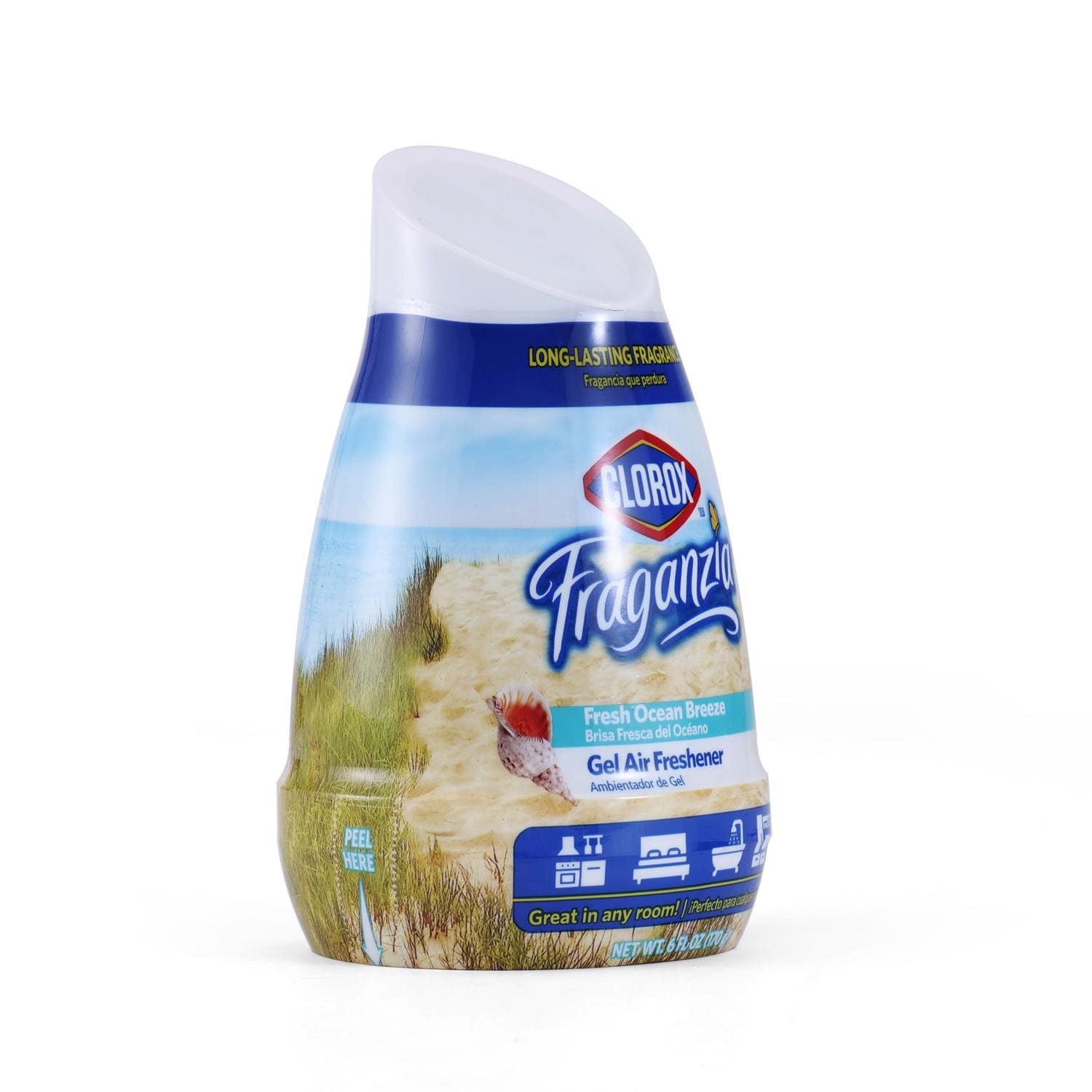 Clorox Fraganzia Fresh Ocean Breeze Scent Air Freshener 6 oz Gel 1