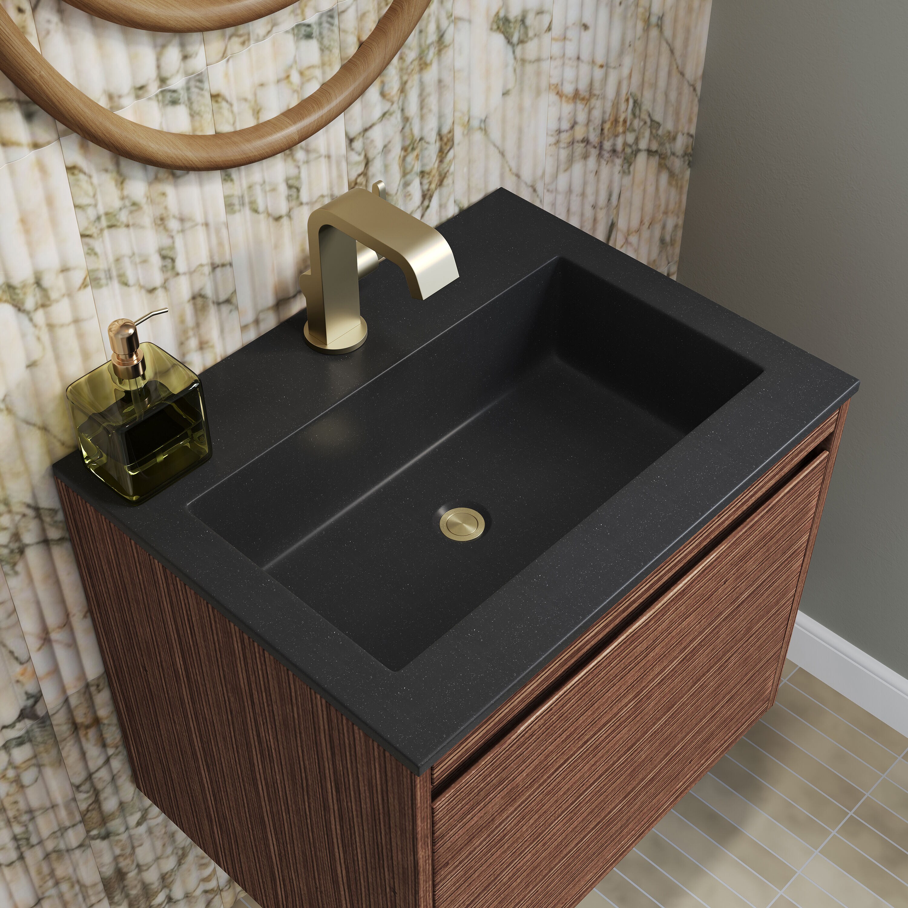 James Martin Vanities 805-V23.6-W-CB-CH Bath-Vanity-Combo - View #6
