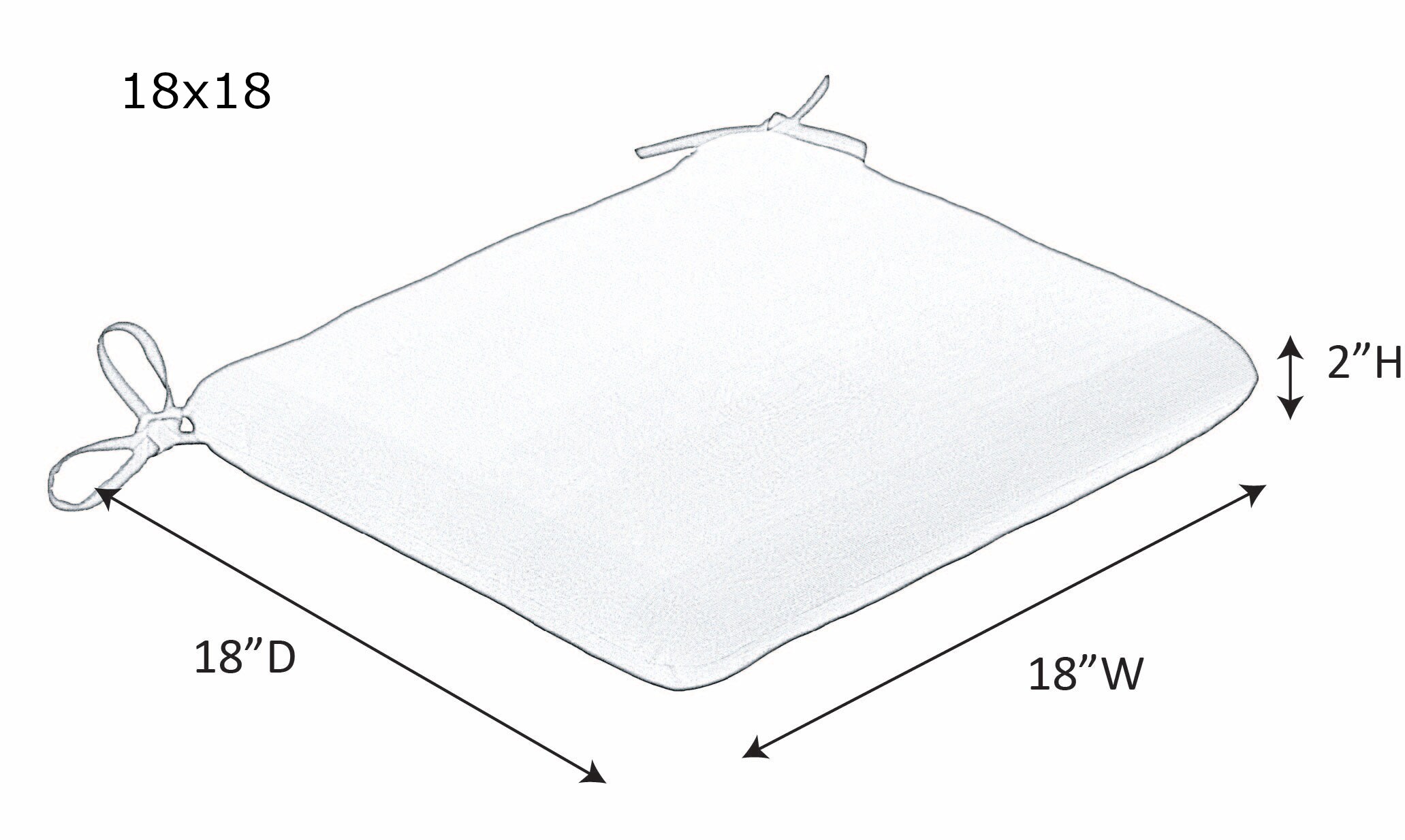 Ram Home (TM) Pillow Insert White - 18x18 Inch. Polyester Made