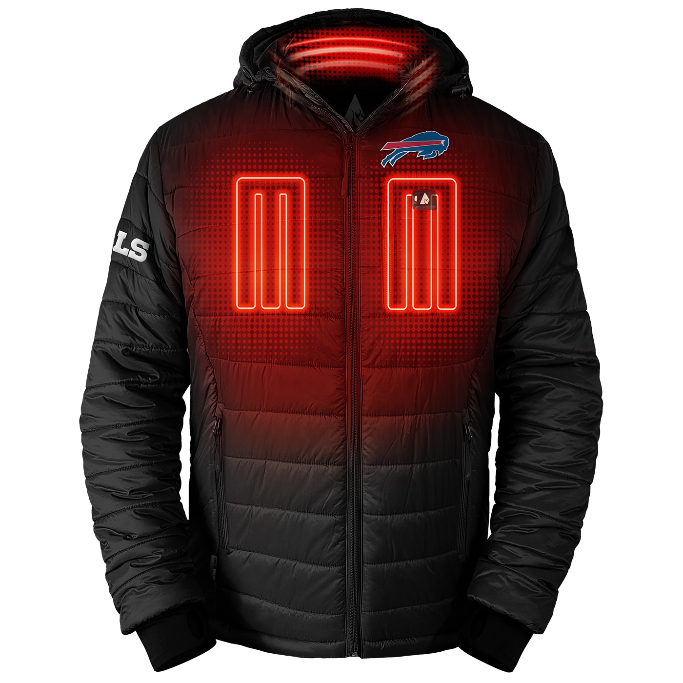 ActionHeat AHBUF5PJ-MBS Men's Black Hooded Insulated Puffer jacket ( Small )