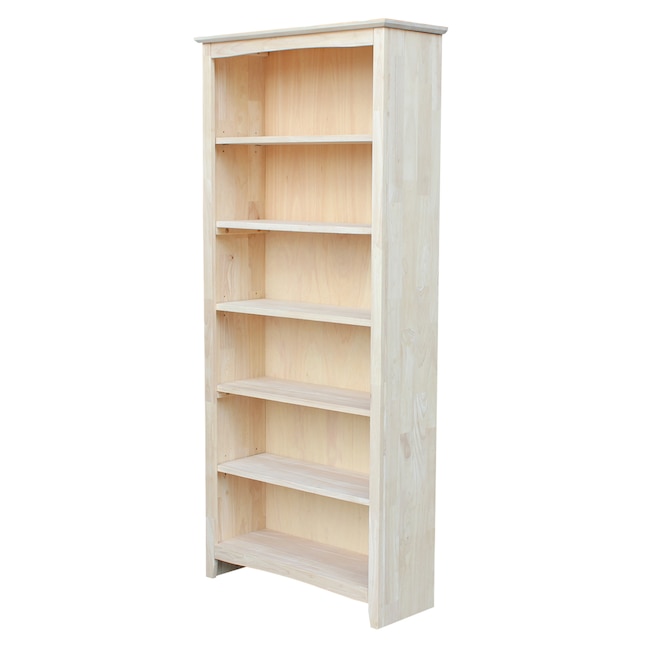 International Concepts Unfinished Wood, Unfinished Wood Bookcase With Doors