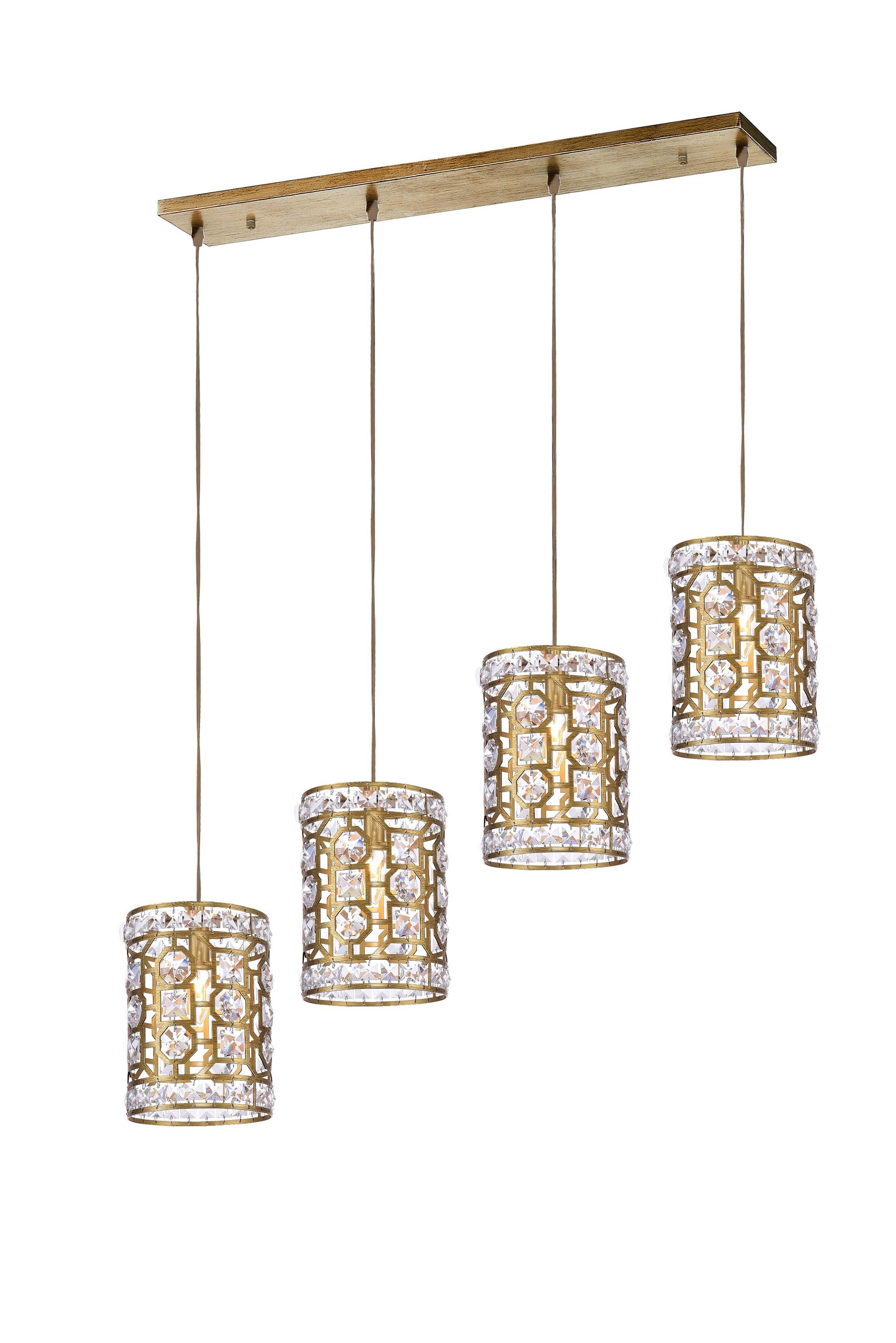 CWI Lighting 1026P37-4-193 Belinda 4-Light Champagne Transitional Damp Rated Chandelier
