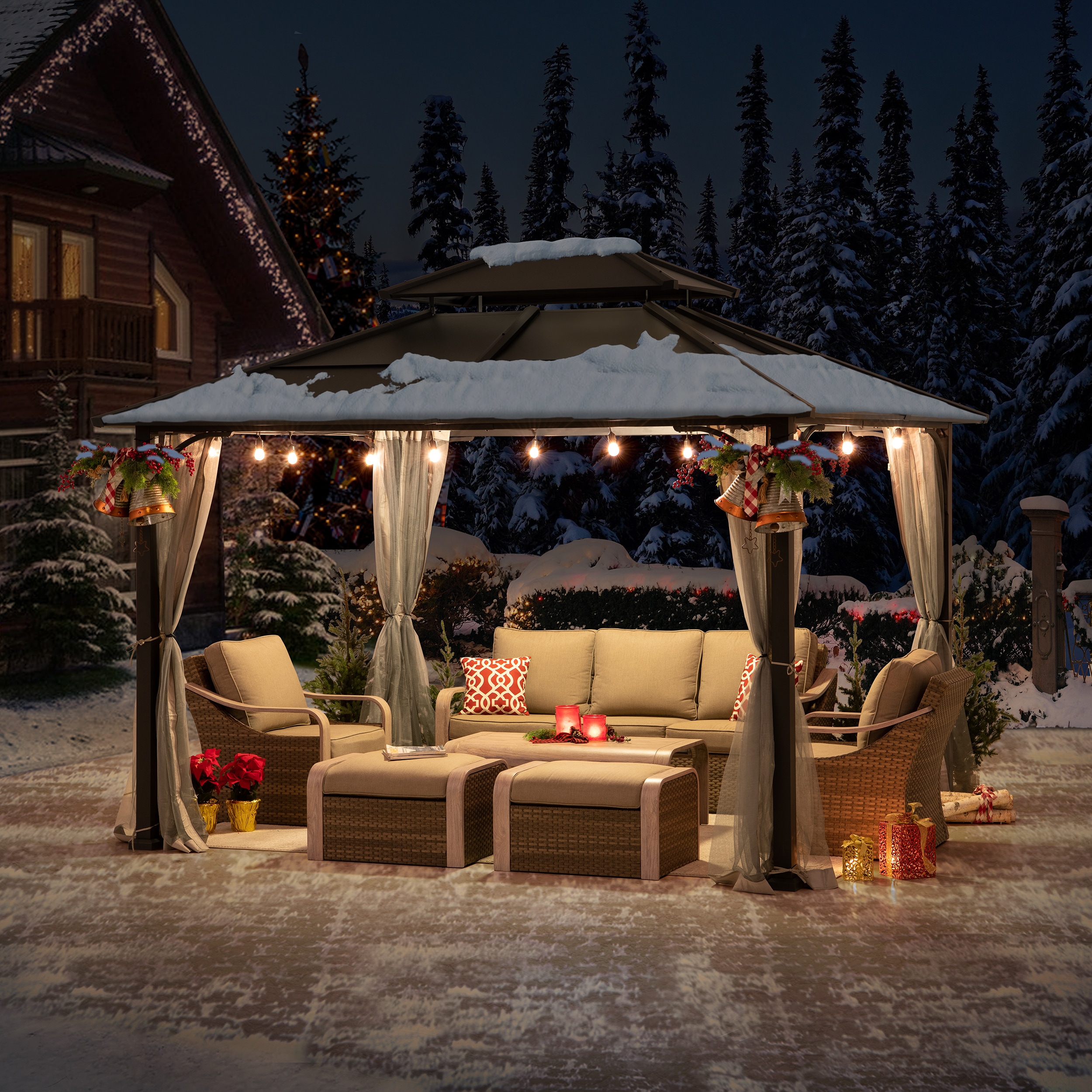 Sunjoy A102009121 Wood-Resin-Gazebos - View #9