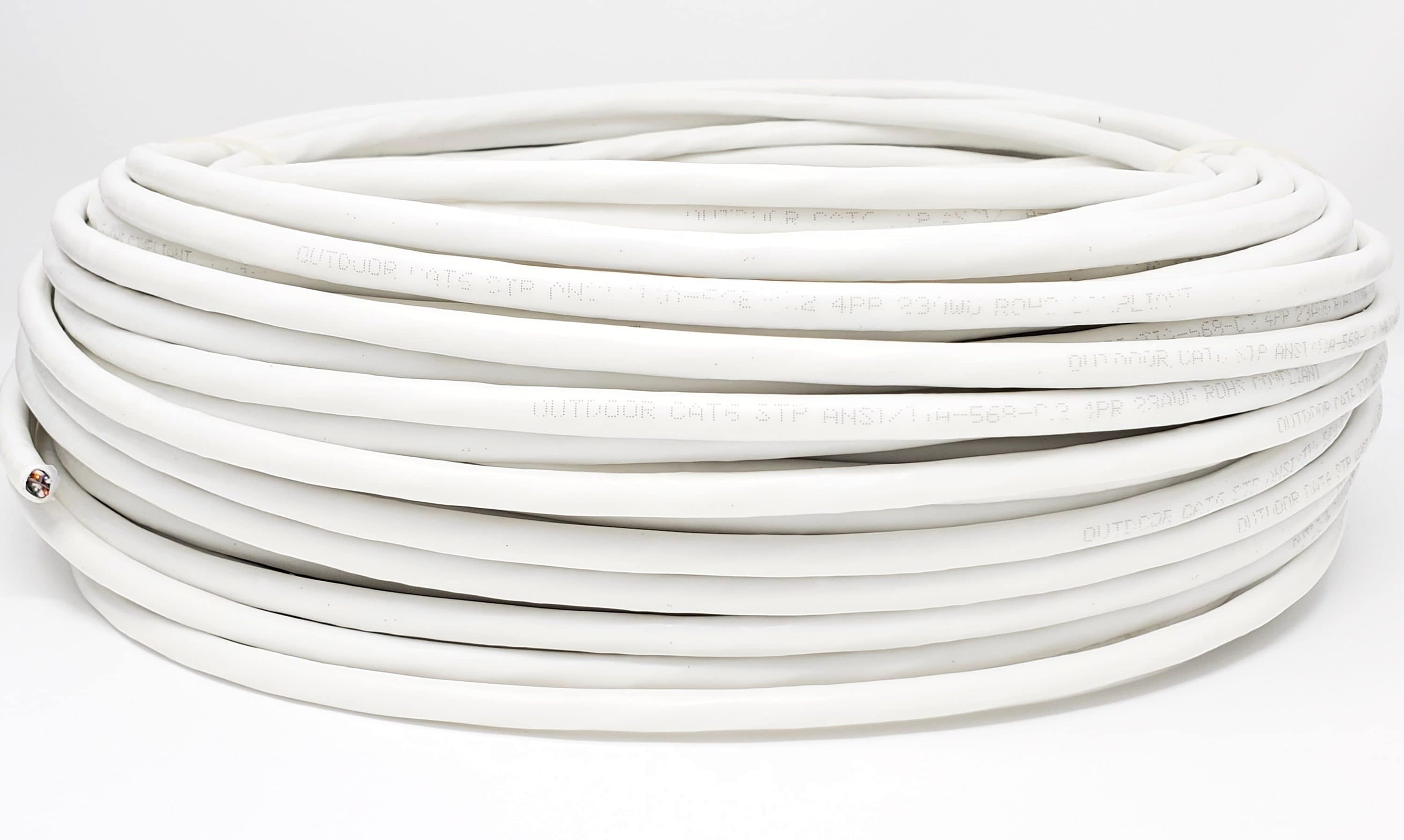 Micro Connectors Bulk STP 23AWG 250-ft 23 Cat 6 4 Communications  Multipurpose White Data Cable Spool in the Data Cable department at