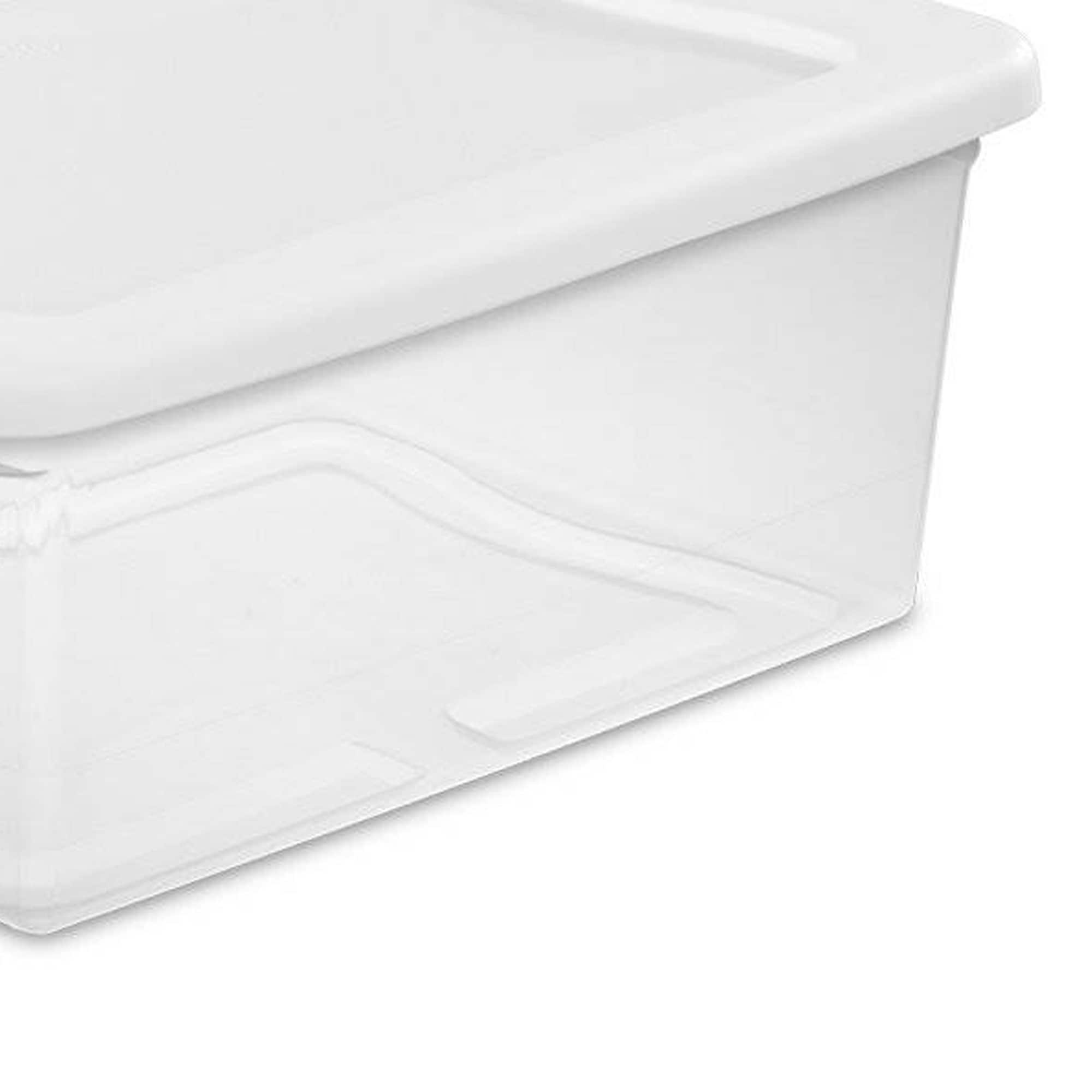 Sterilite Corporation 36-Pack Sterilite Small 4-Gallons (15-Quart) Clear  Tote with Latching Lid in the Plastic Storage Containers department at