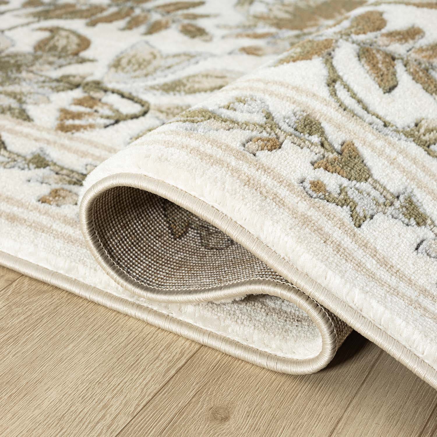 Abani Rugs Savoy 5 x 8 (ft) Loomed Polyester/Polypropylene Cream/Beige ...