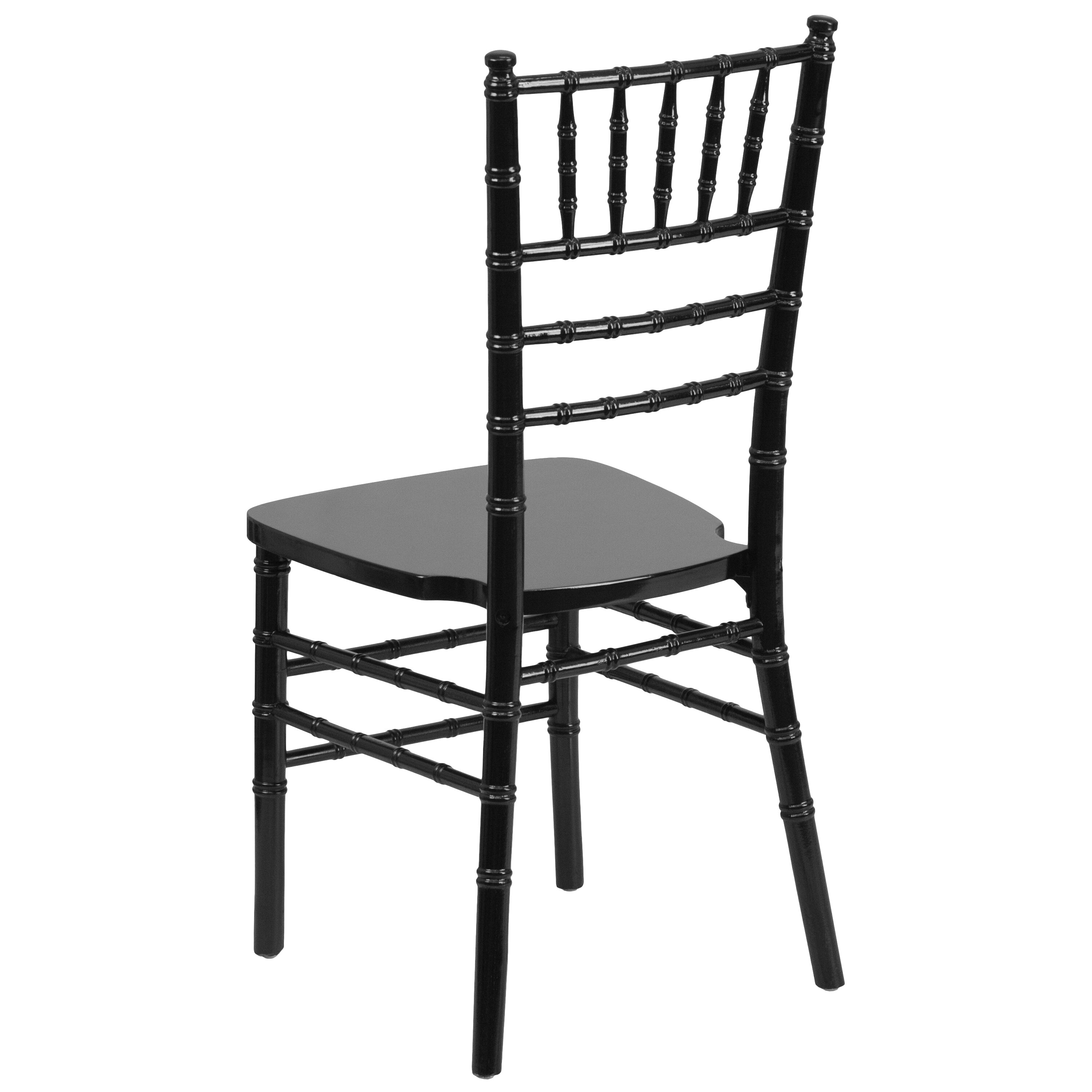 Flash Furniture Hercules Premium Series Resin Stacking Chiavari Chair Black