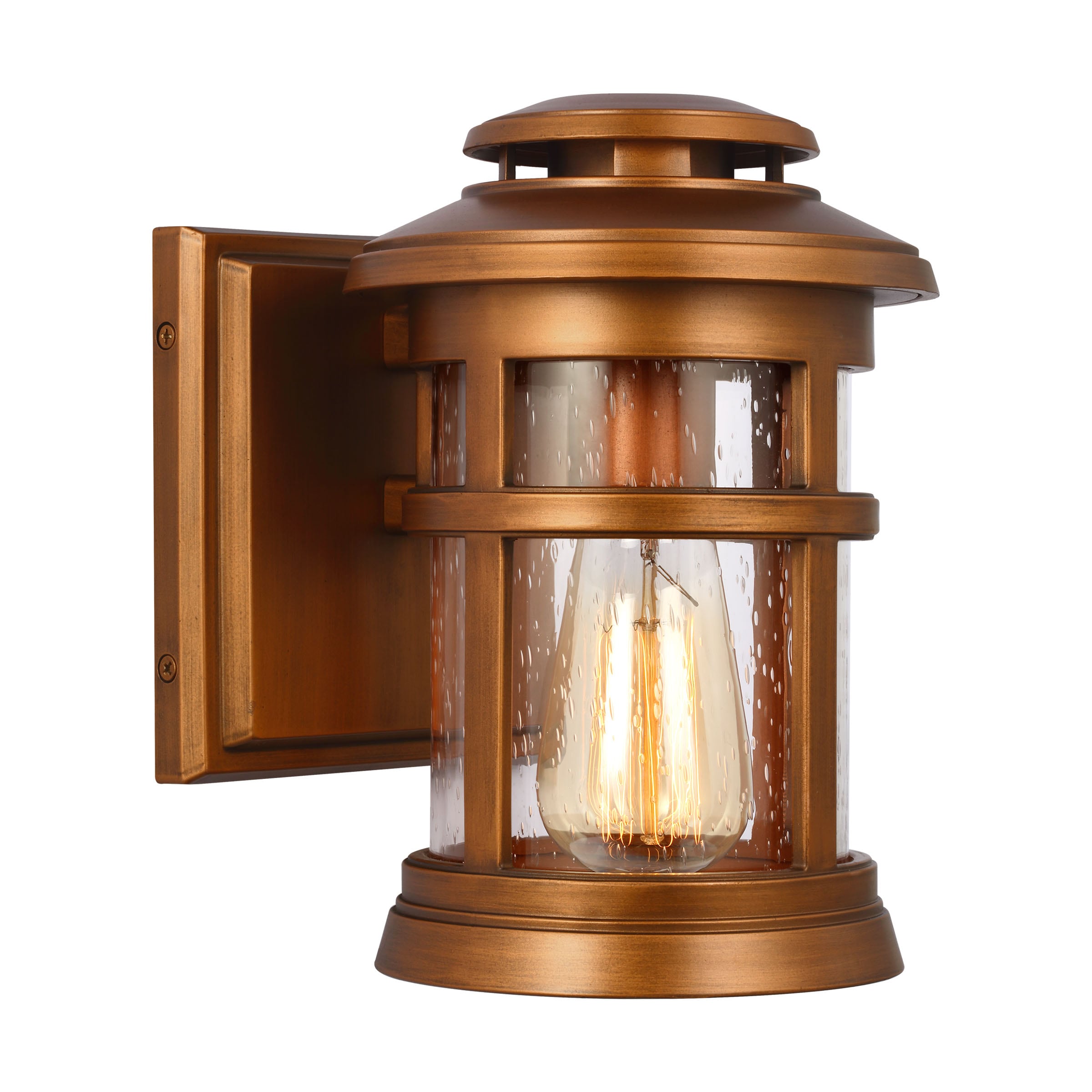 Generation Lighting OL14300NCP Newport Coastal 1 -Light 9-in H Copper Hardwired Outdoor Wall Light