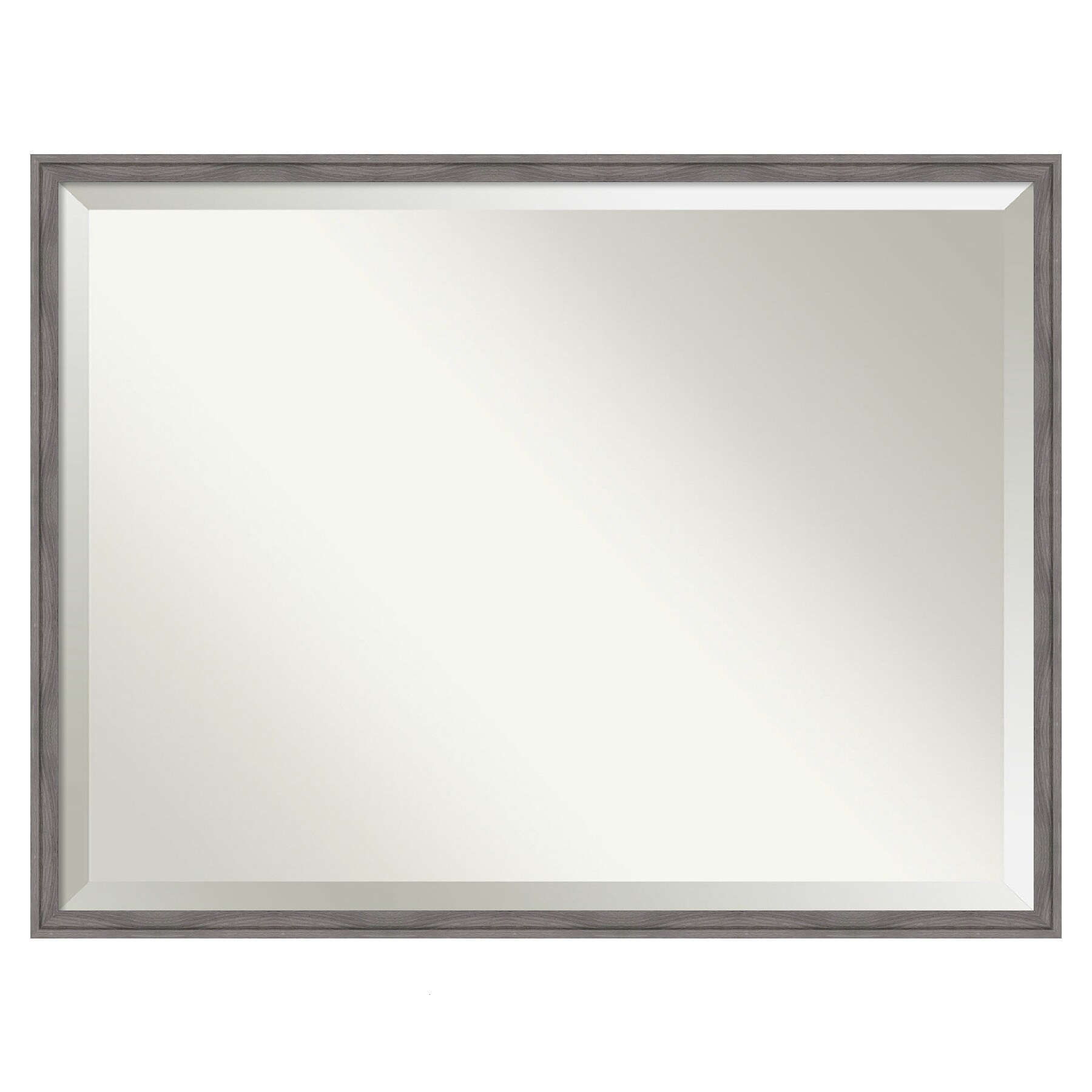 Amanti Art A17008262128 Florence Grey Frame 41.75-Inches W x 31.75-Inches H Rectangle Florence Grey Framed Wall Mirror