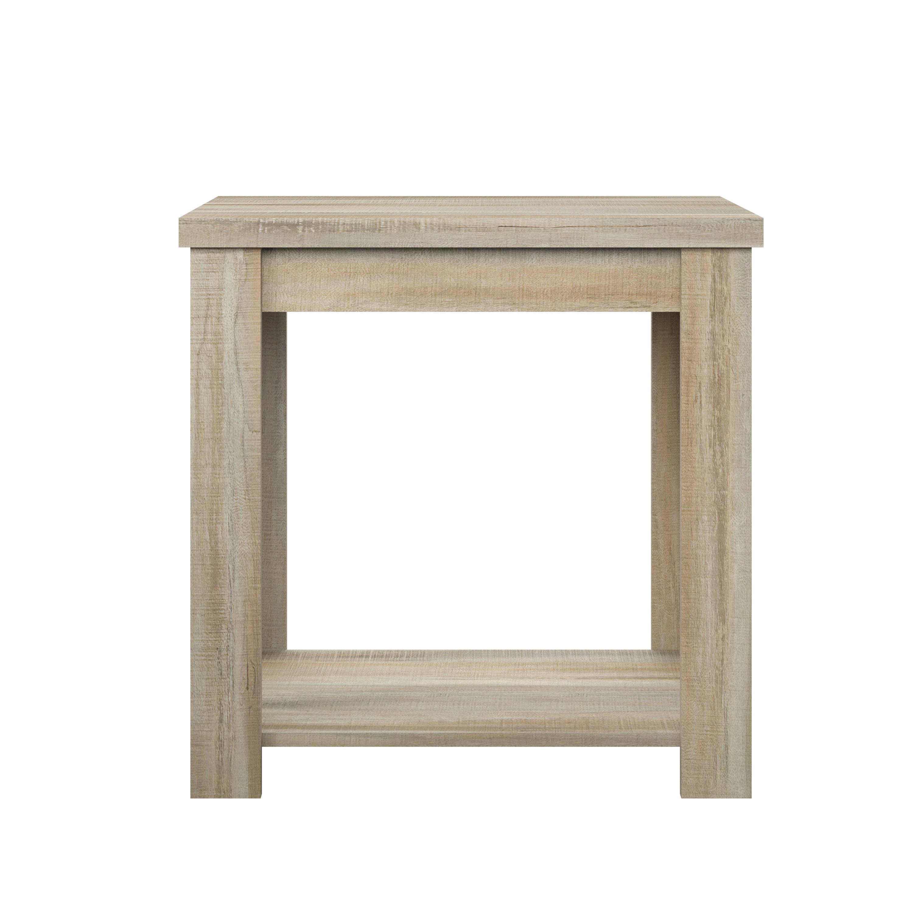 HMidea J008-102-002 15.16-in W x 24.13-in H Natural Wood Farmhouse End Table Assembly Required