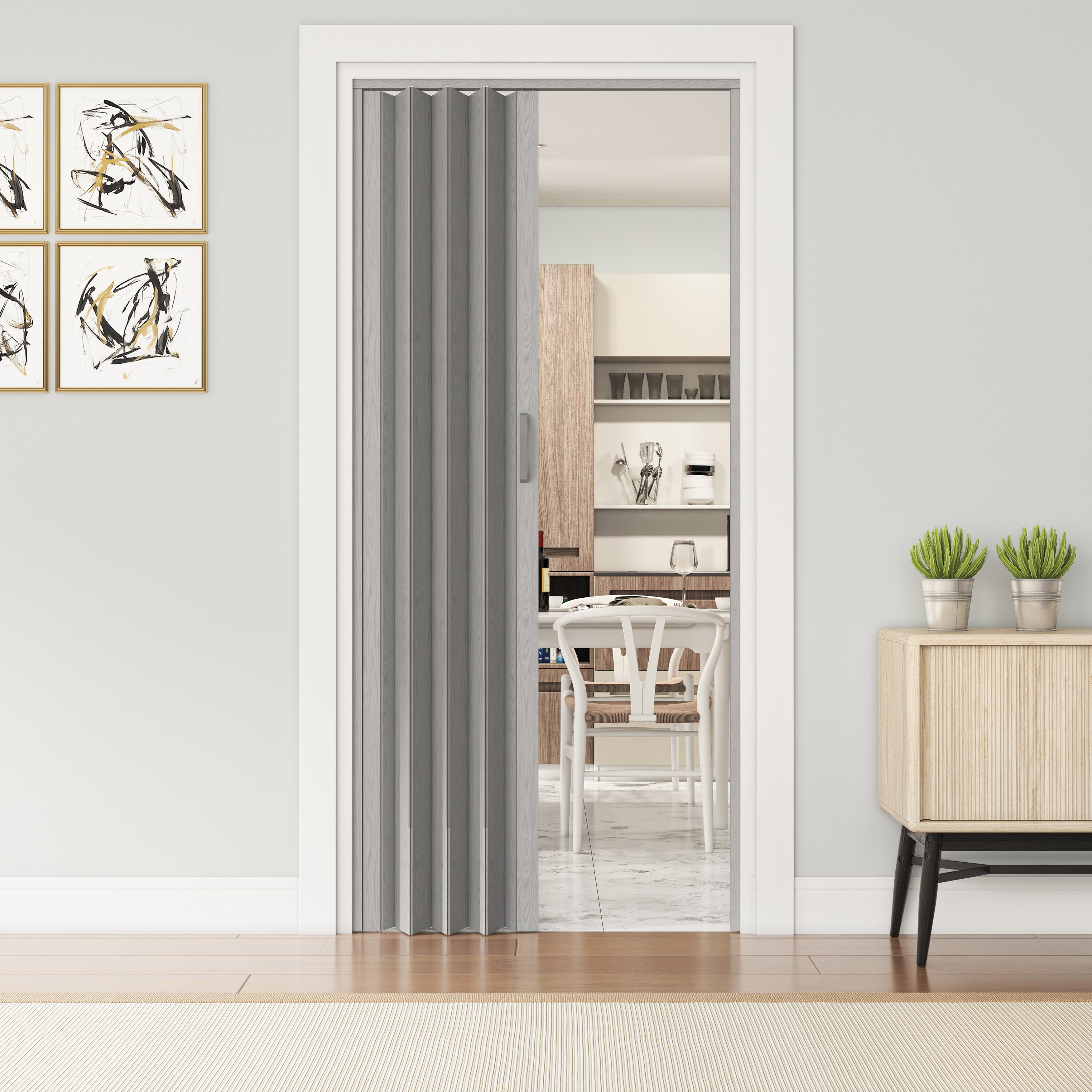 Techni Home RTA-LF48FD-GRY Accordion-Doors - View #2