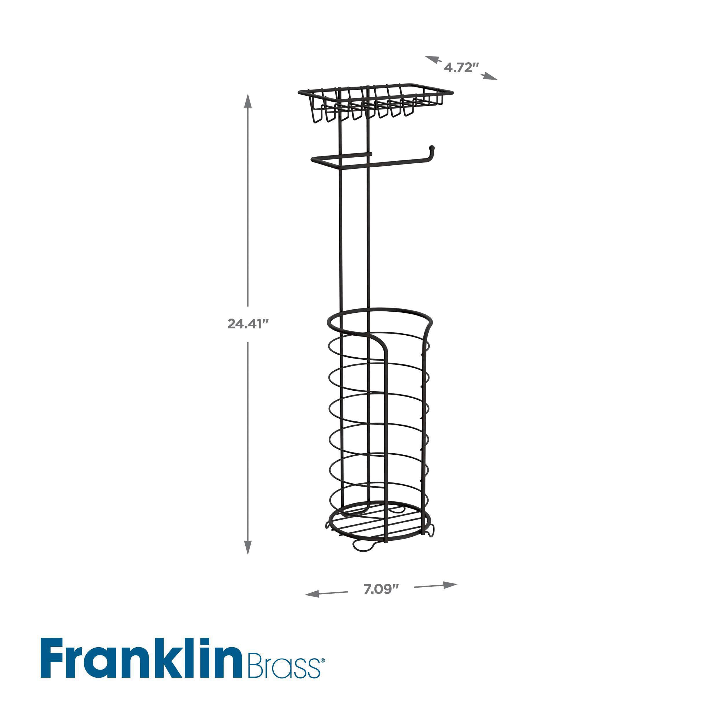 Polished Chrome Freestanding Toilet Paper Holder with Shelf