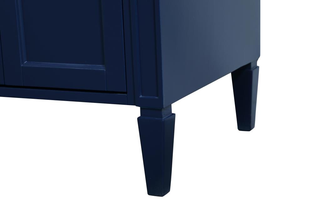 Elegant Decor First Impressions 36-in Blue Undermount Single Sink ...