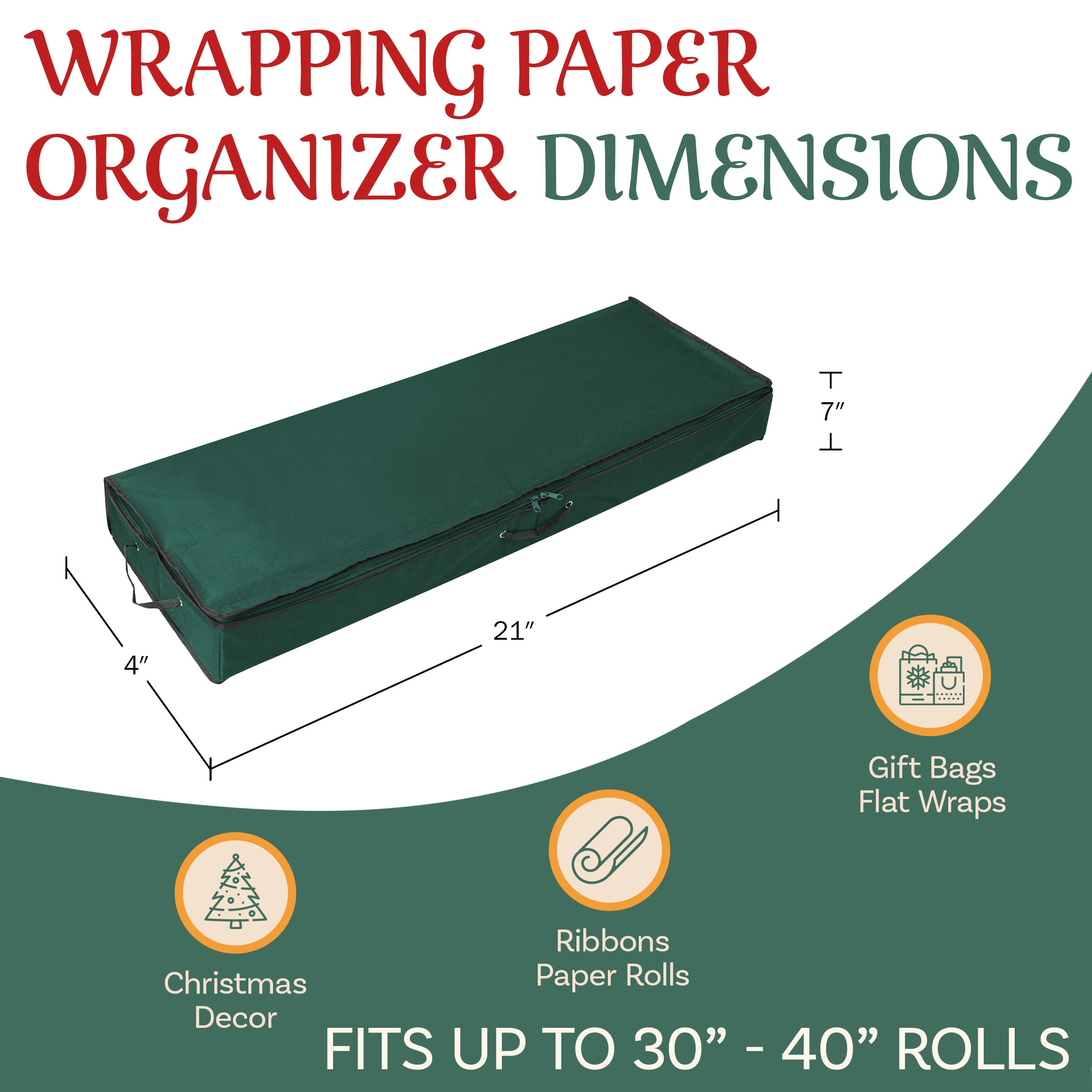 Hastings Home 445055IAK Wrapping-Paper-Storage - View #2