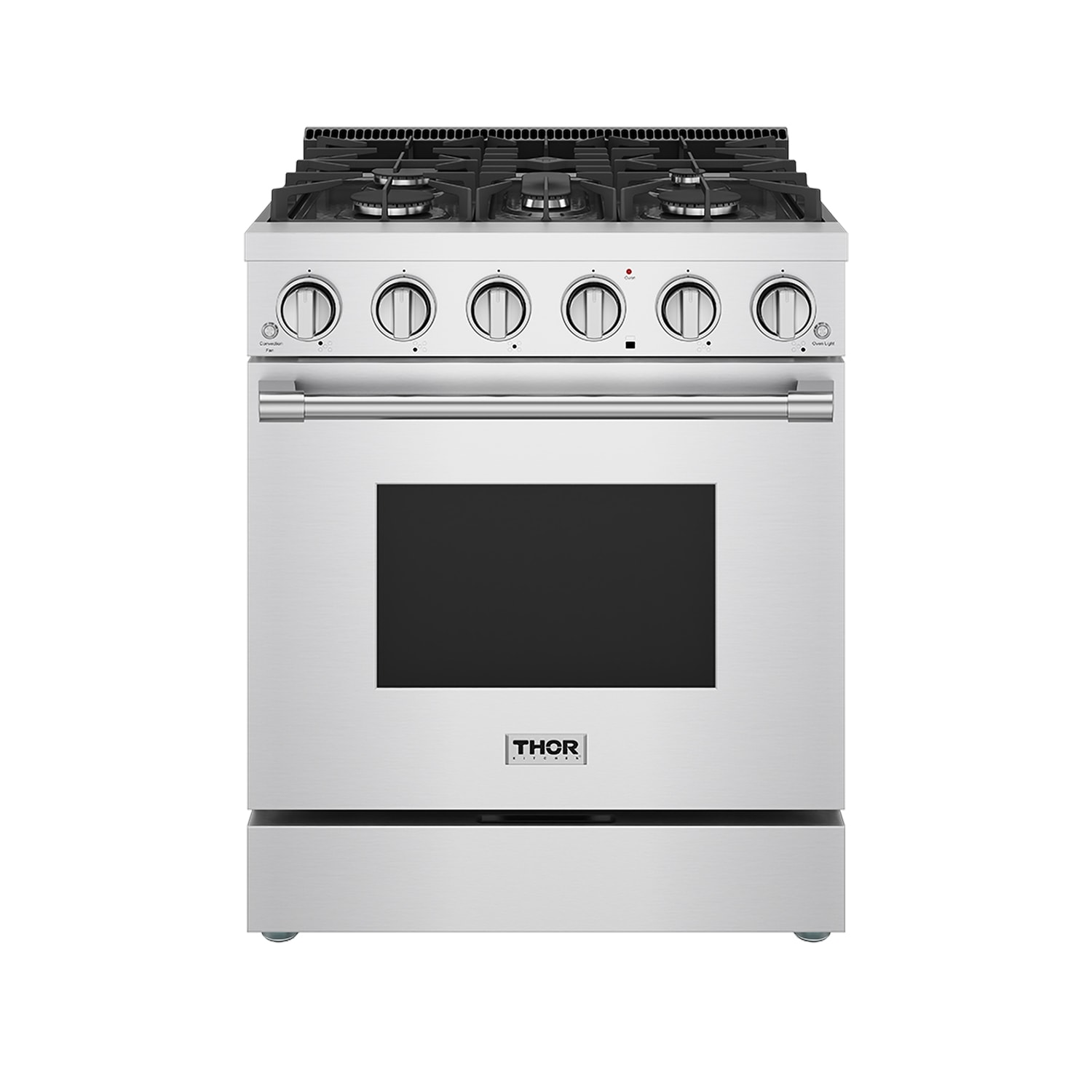 Thor Kitchen 30-in 5 burners 5-cu ft Convection Oven Freestanding Natural Gas Range ( Stainless Steel ) #SRG3001