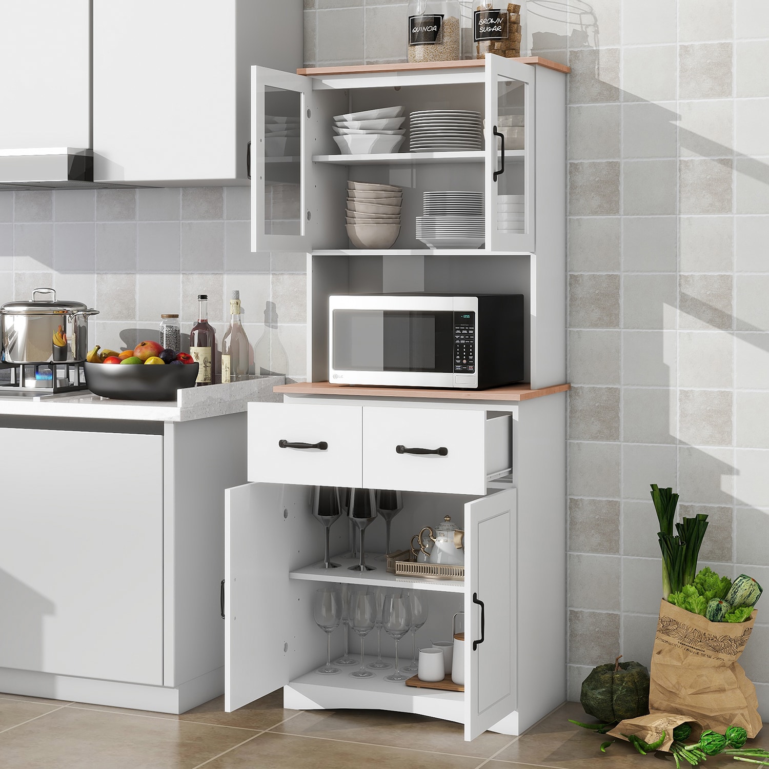 SINOFURN SYB260017BK Dining-Kitchen-Storarge - View #5