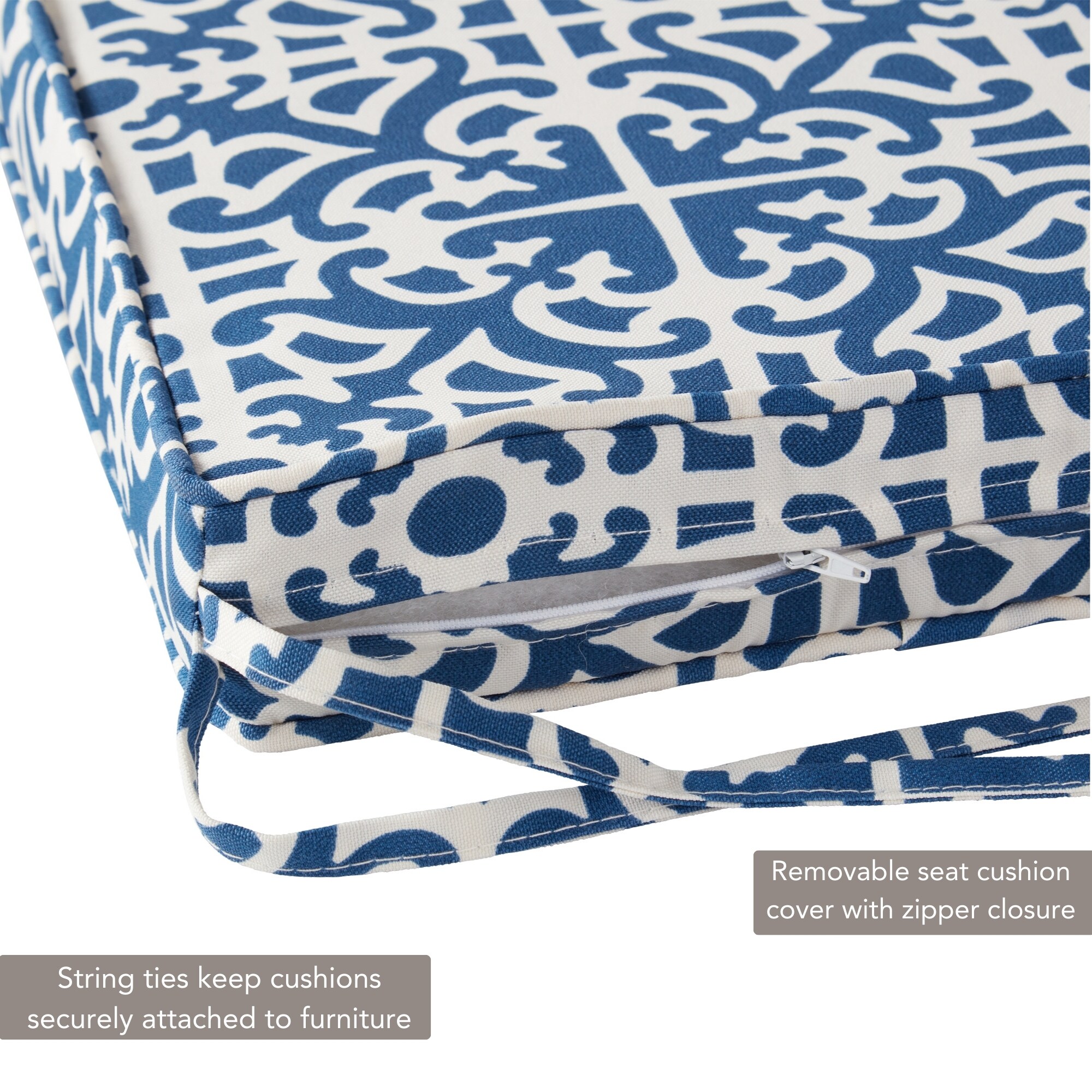 Greendale Home Fashions OP1100S2-INDIGO Patio-Furniture-Cushions - View #3