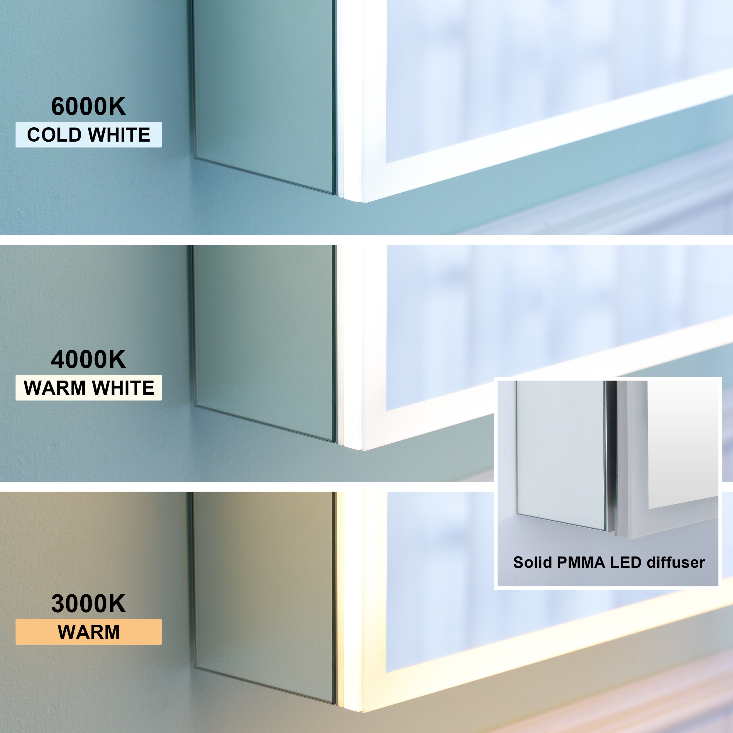 WELLFOR W8MCL2030L Bathroom-Medicine-Cabinets - View #11