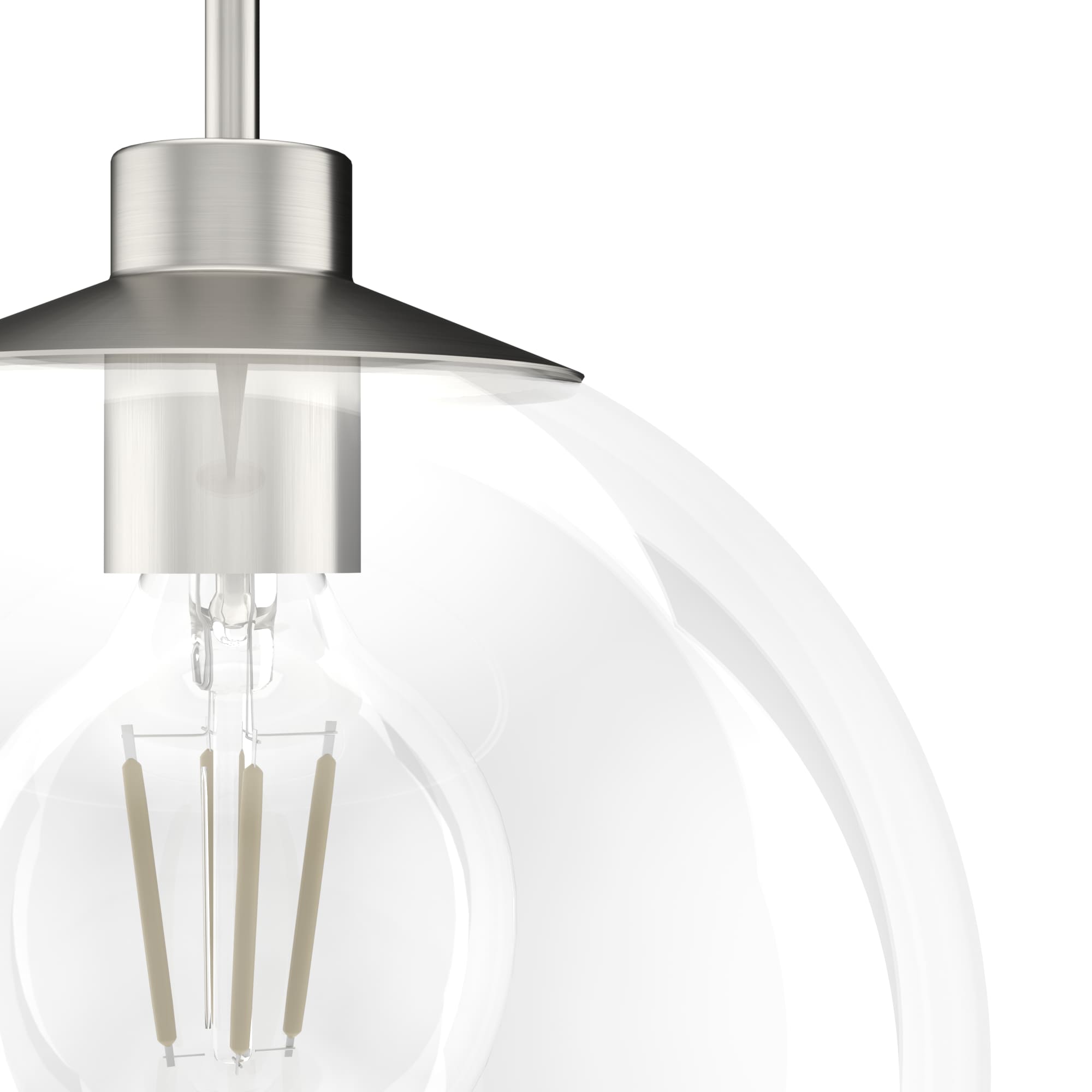 Hunter Xidane Brushed Nickel 14" Globe Pendant Light
