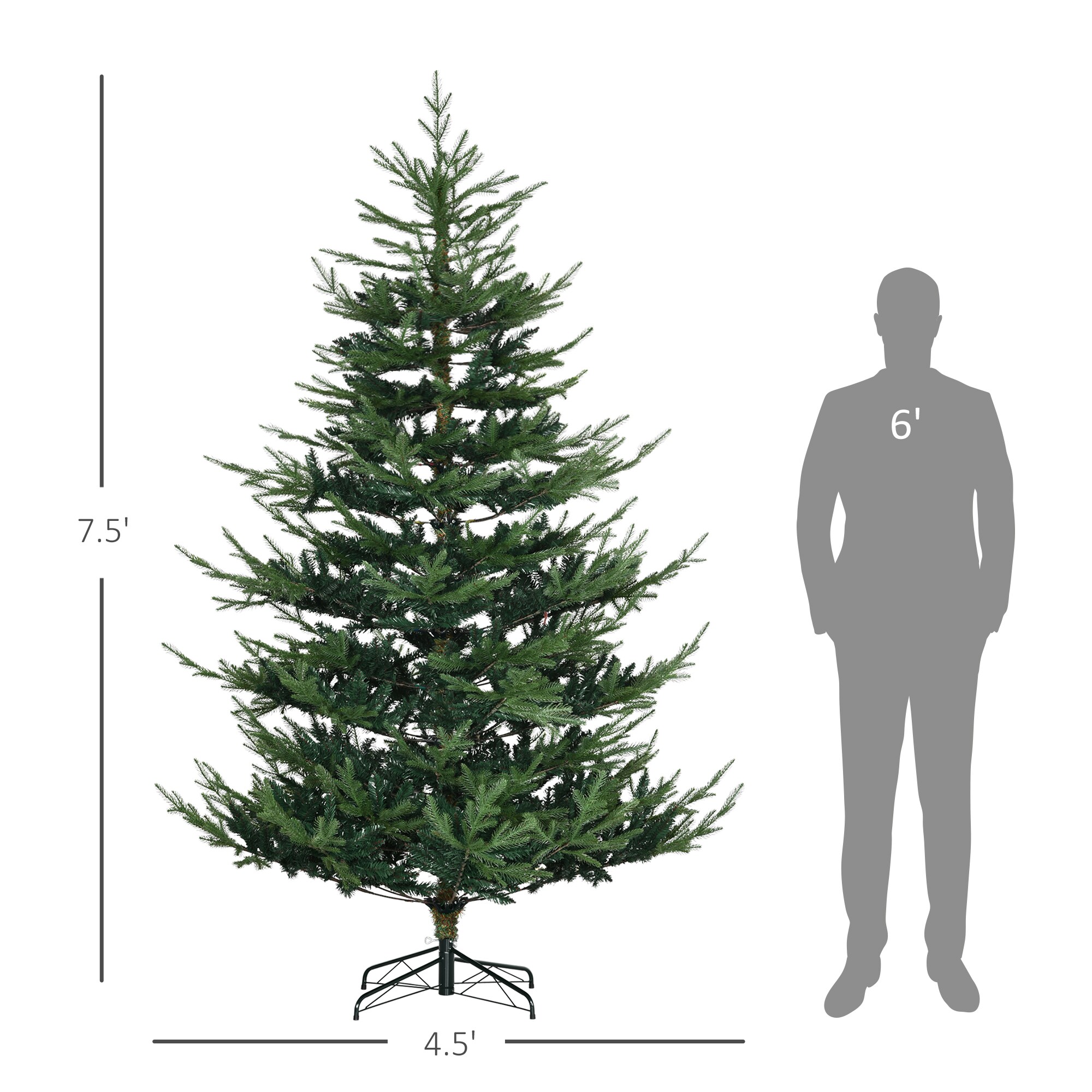 HomCom 830-577V02GN Artificial-Christmas-Trees - View #3