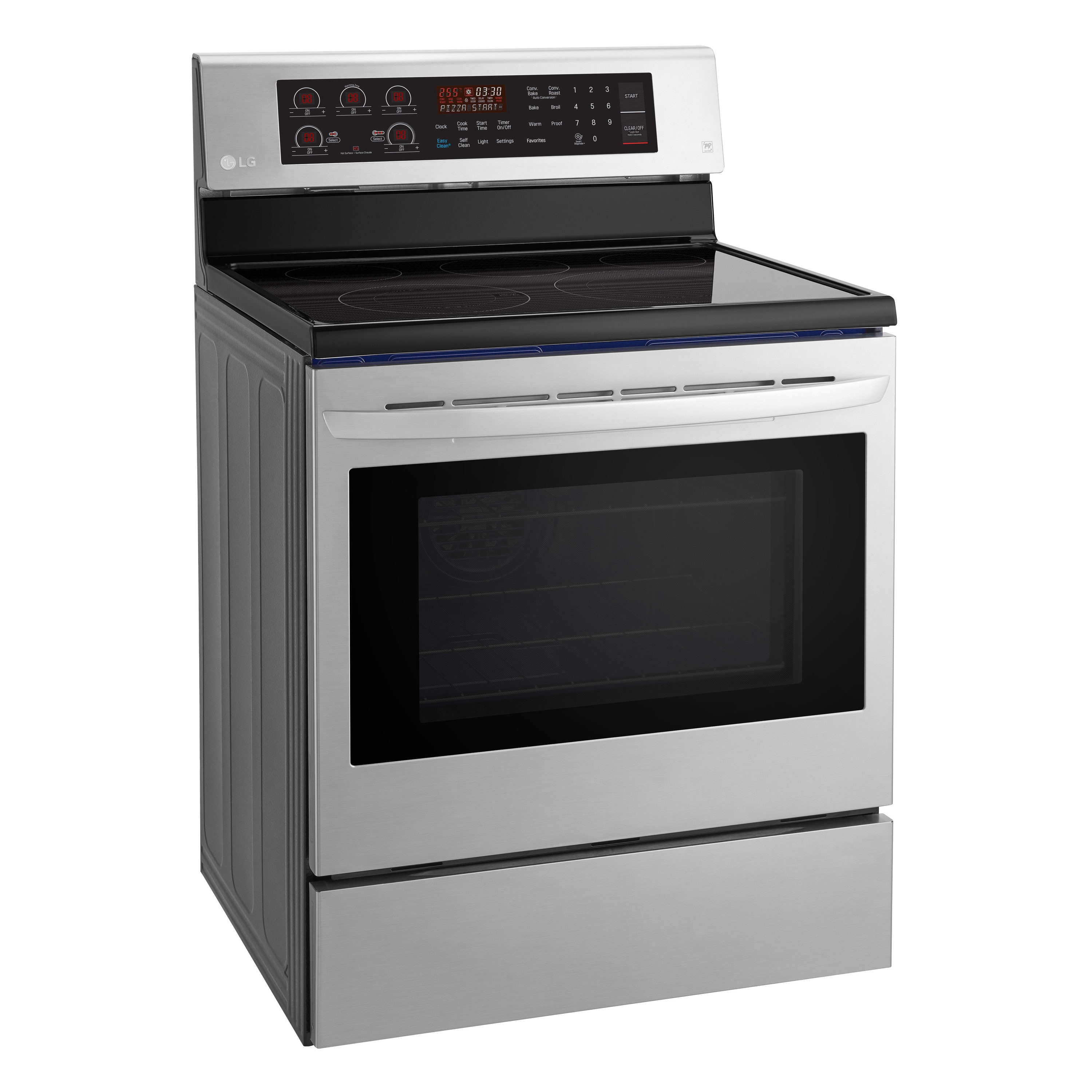 LG LRE3061BD: 6.3 cu. ft. Electric Single Oven Range with EasyClean®