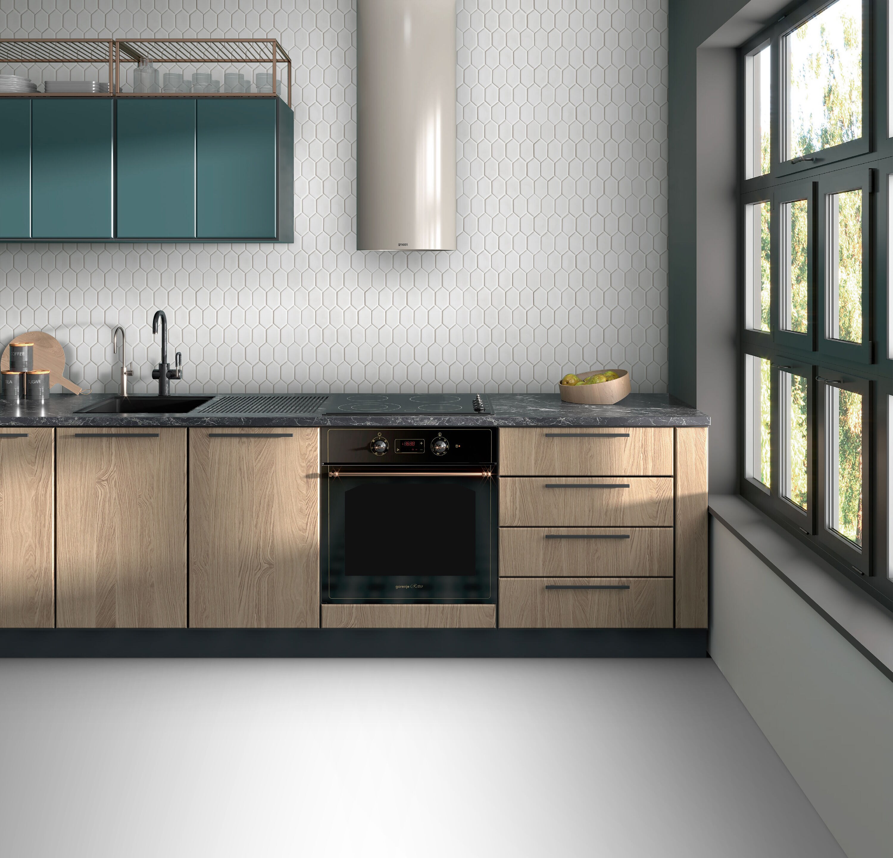 White Hexagonal Matte Glass Mosaic Tile Sheets