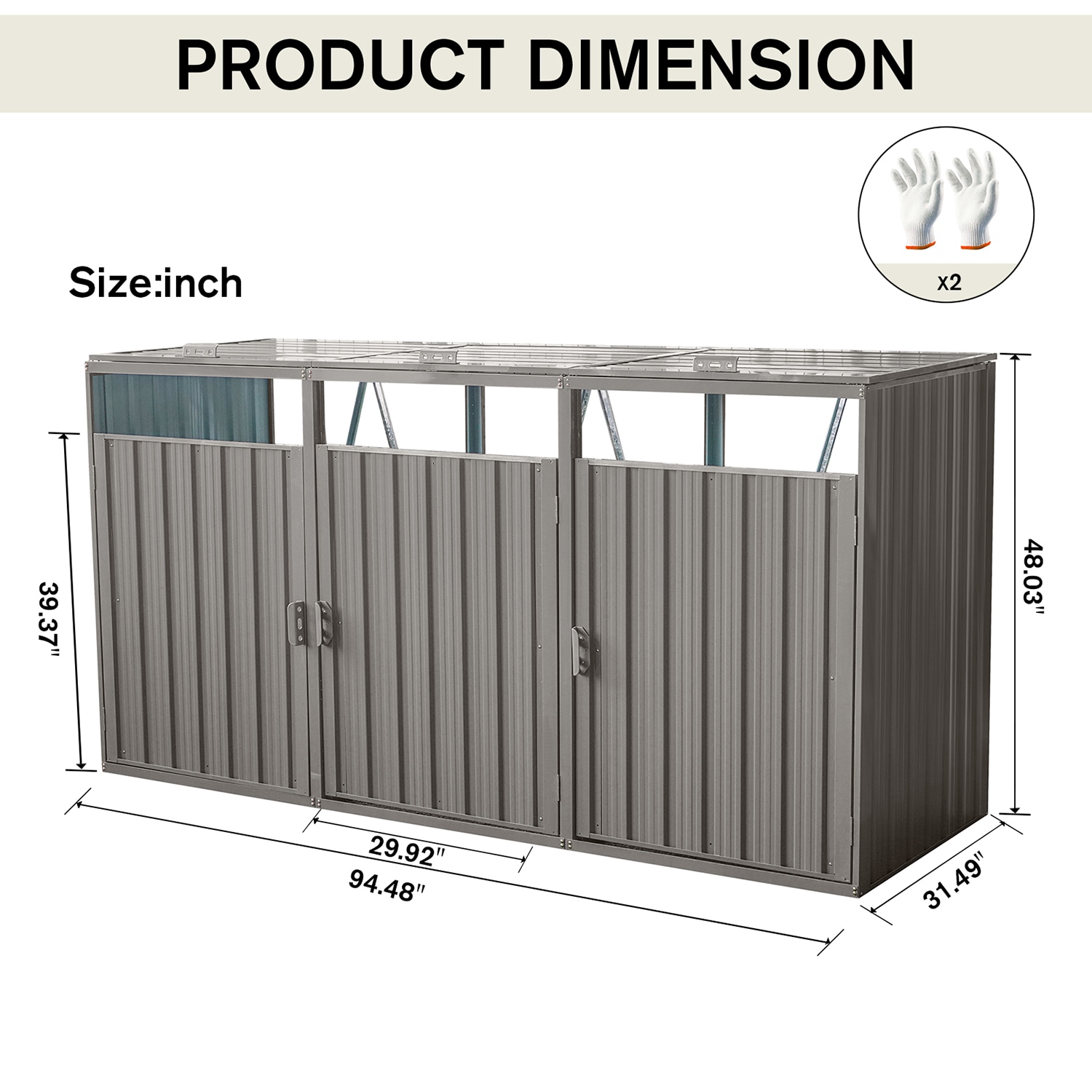 GZMR GR-W13164 Metal-Storage-Buildings-Sheds - View #10