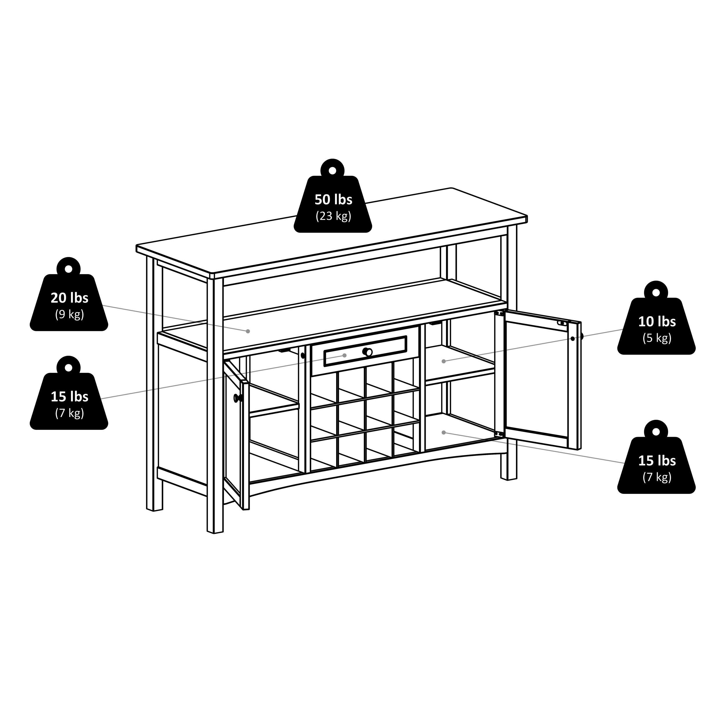 Winsome Wood 94745 Dining-Kitchen-Storarge - View #12