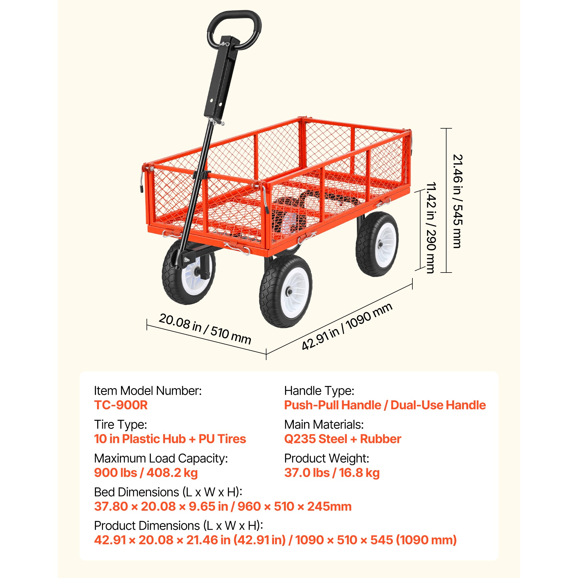 VEVOR SCZXHYTCHS9017234V0 Yard-Carts - View #7