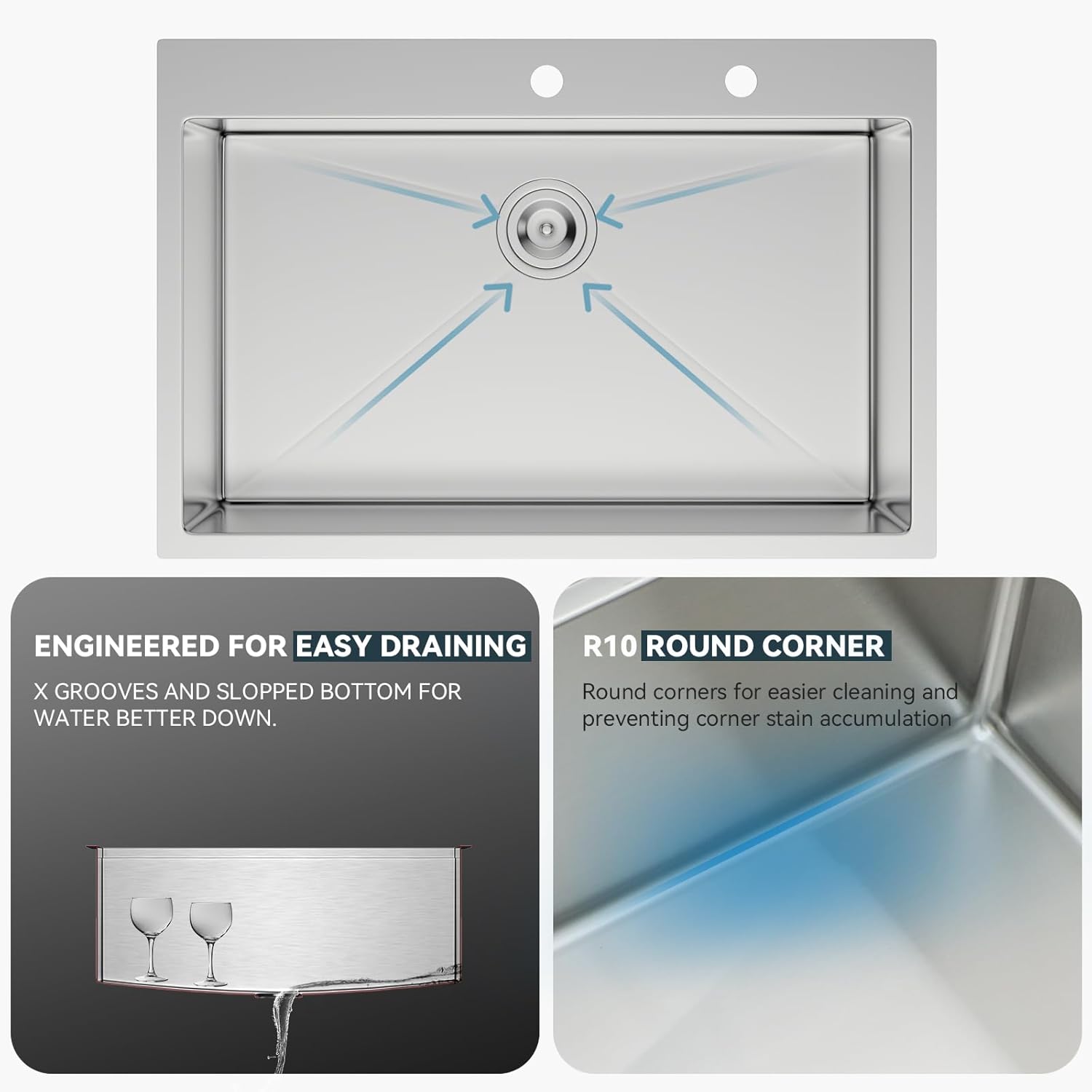 Lordear LD-SYSBLT33X Kitchen-Sinks - View #5