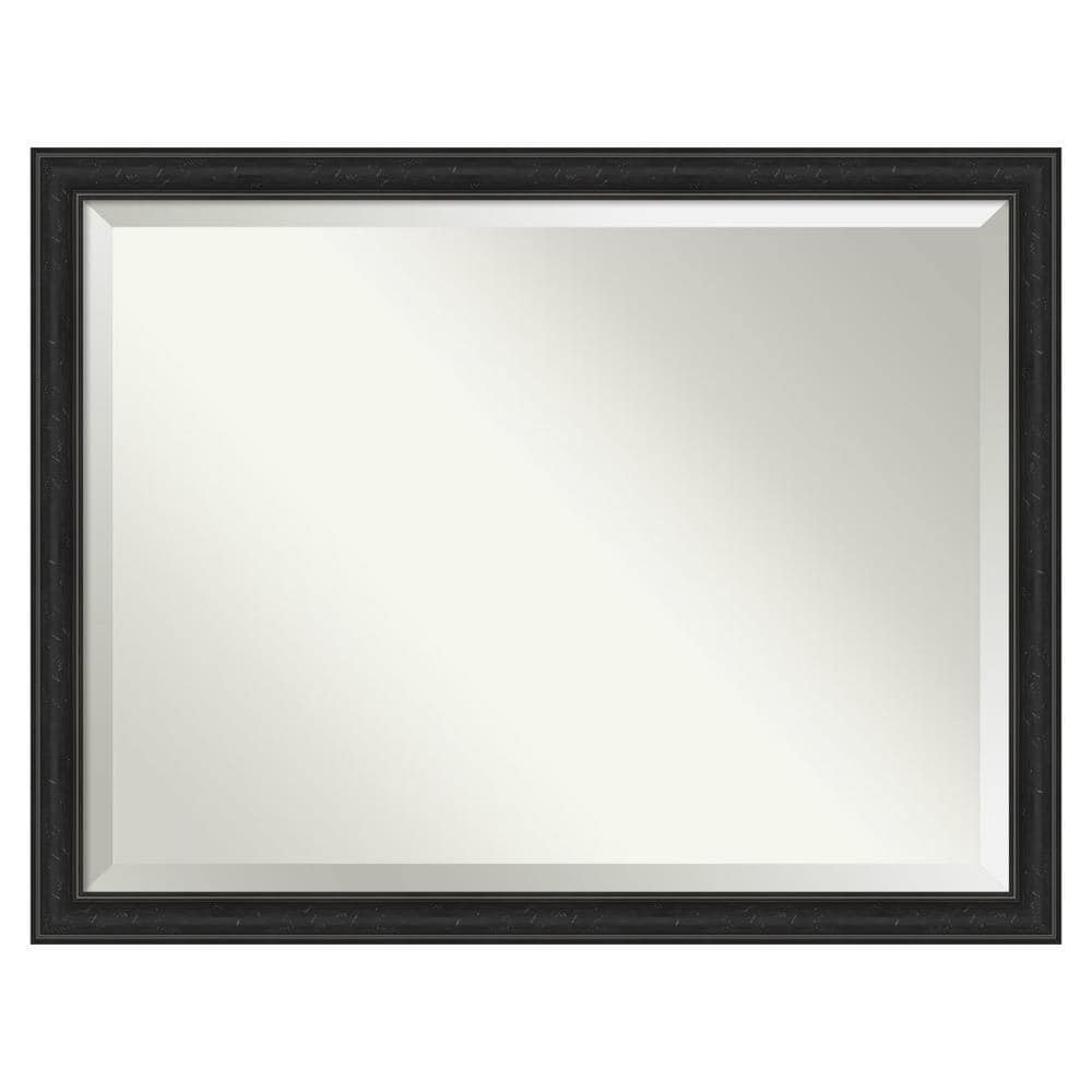 Shipwreck Black Narrow 44" x 34" Rectangular Beveled Bathroom Mirror