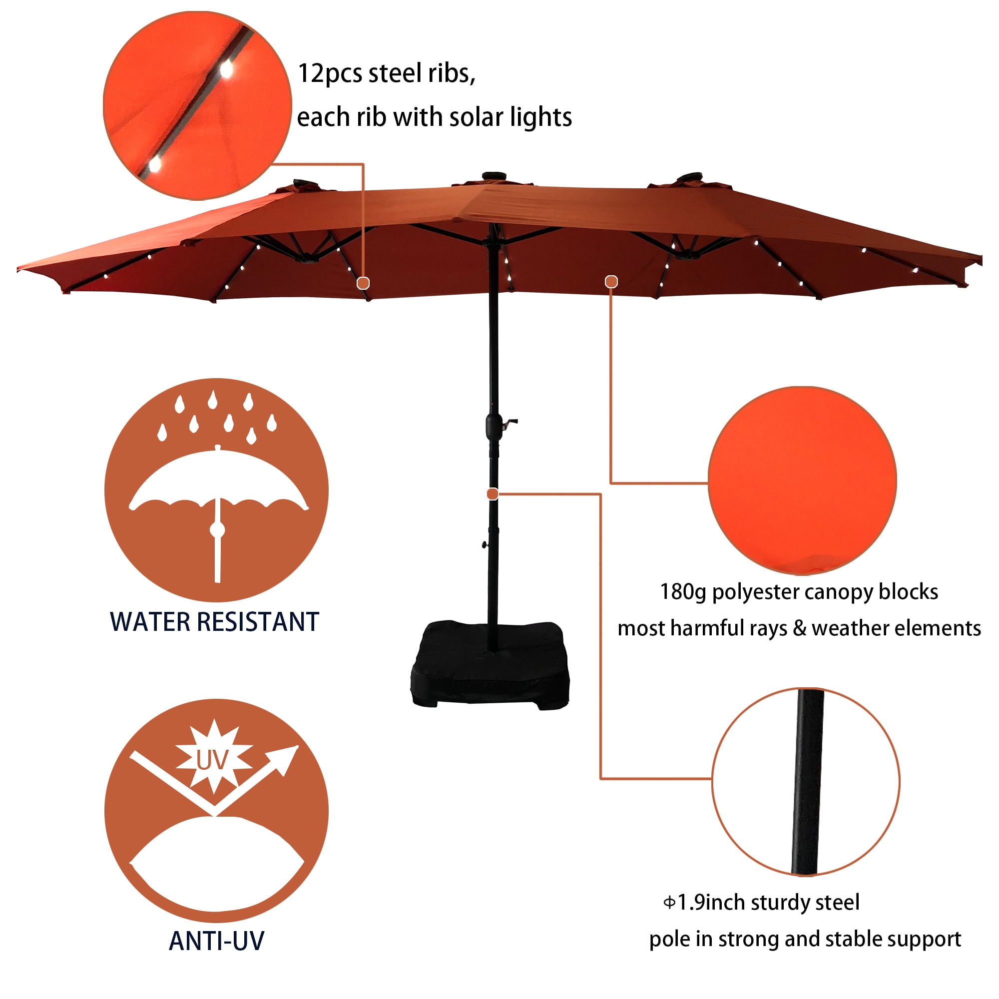 CASAINC WF-OP70084OR Umbrellas-2 - View #14