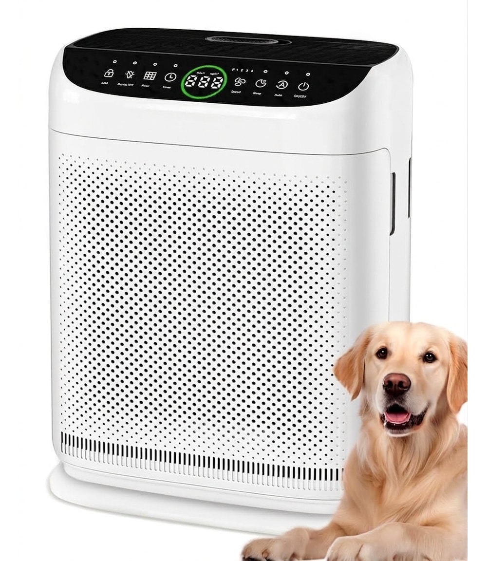 Misopily Air Purifier for Home Large Room 2500 Sq Ft Double Air Intake HEPA Filter Washable Pre Filter Remote Control PM25 Sensor Ultra Quiet #L05MS10003