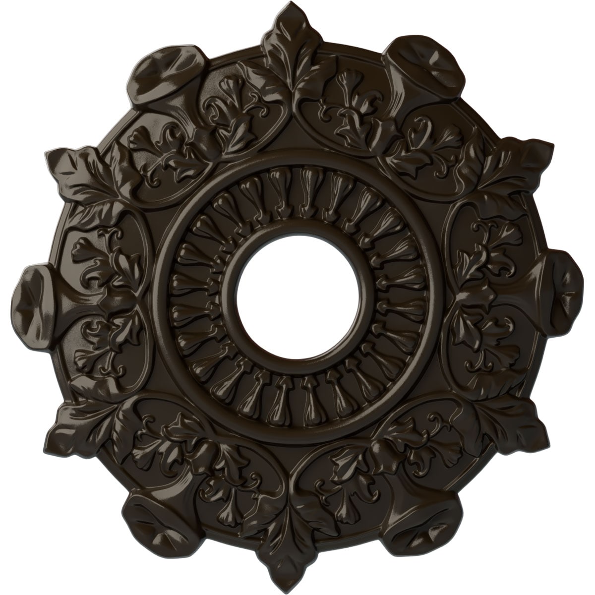 Ekena Millwork CM17PRSHF Preston 17.5-in W x 17.5-in L Painted Stone Hearth Polyurethane Whole Ceiling Medallion