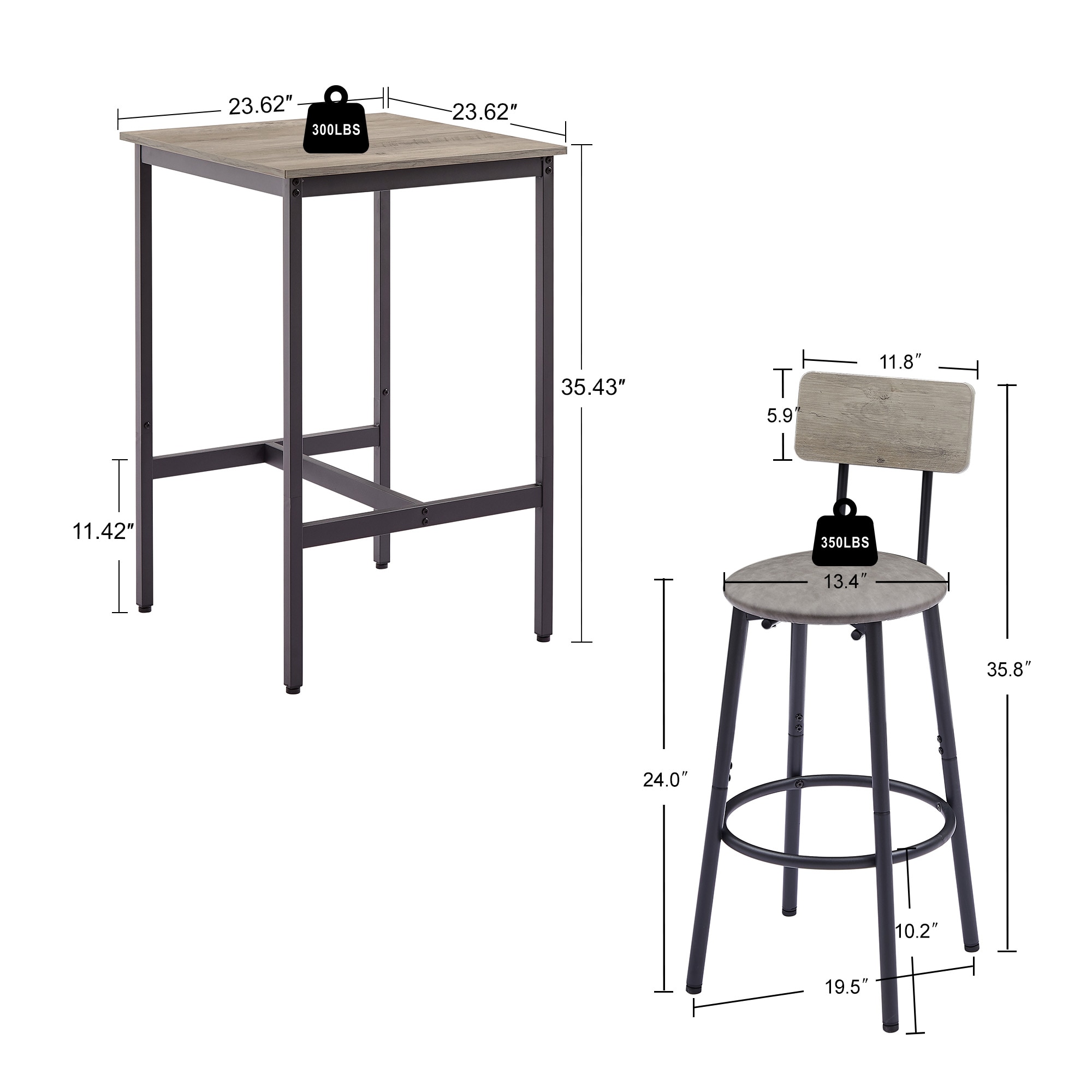 Kahomvis AC-QPJHX-09 Dining-Sets - View #3