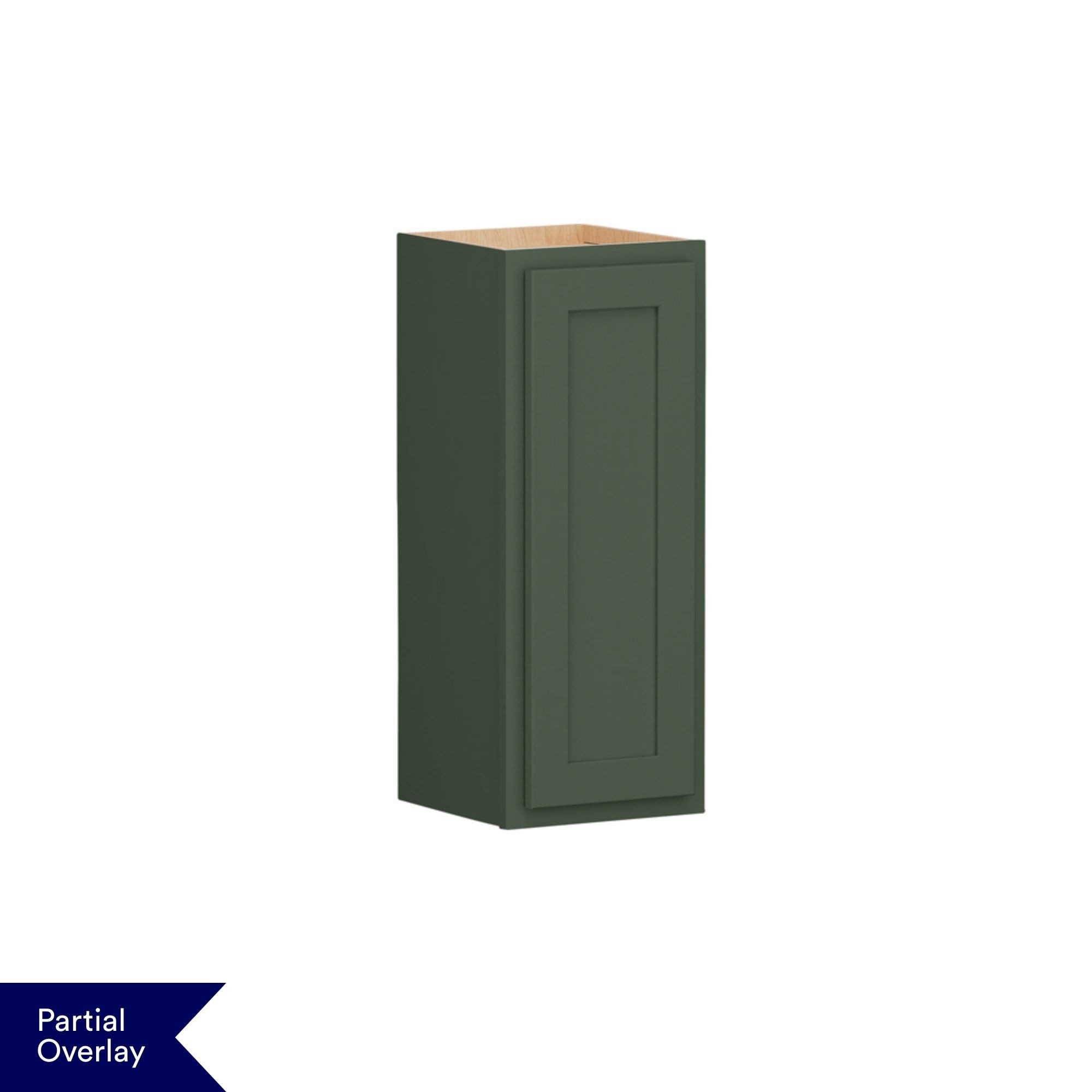 Shenandoah Breckenridge POL 12-in W x 30-in H x 12-in D Sage Painted Wall Fully Assembled Cabinet Recessed Panel Shaker