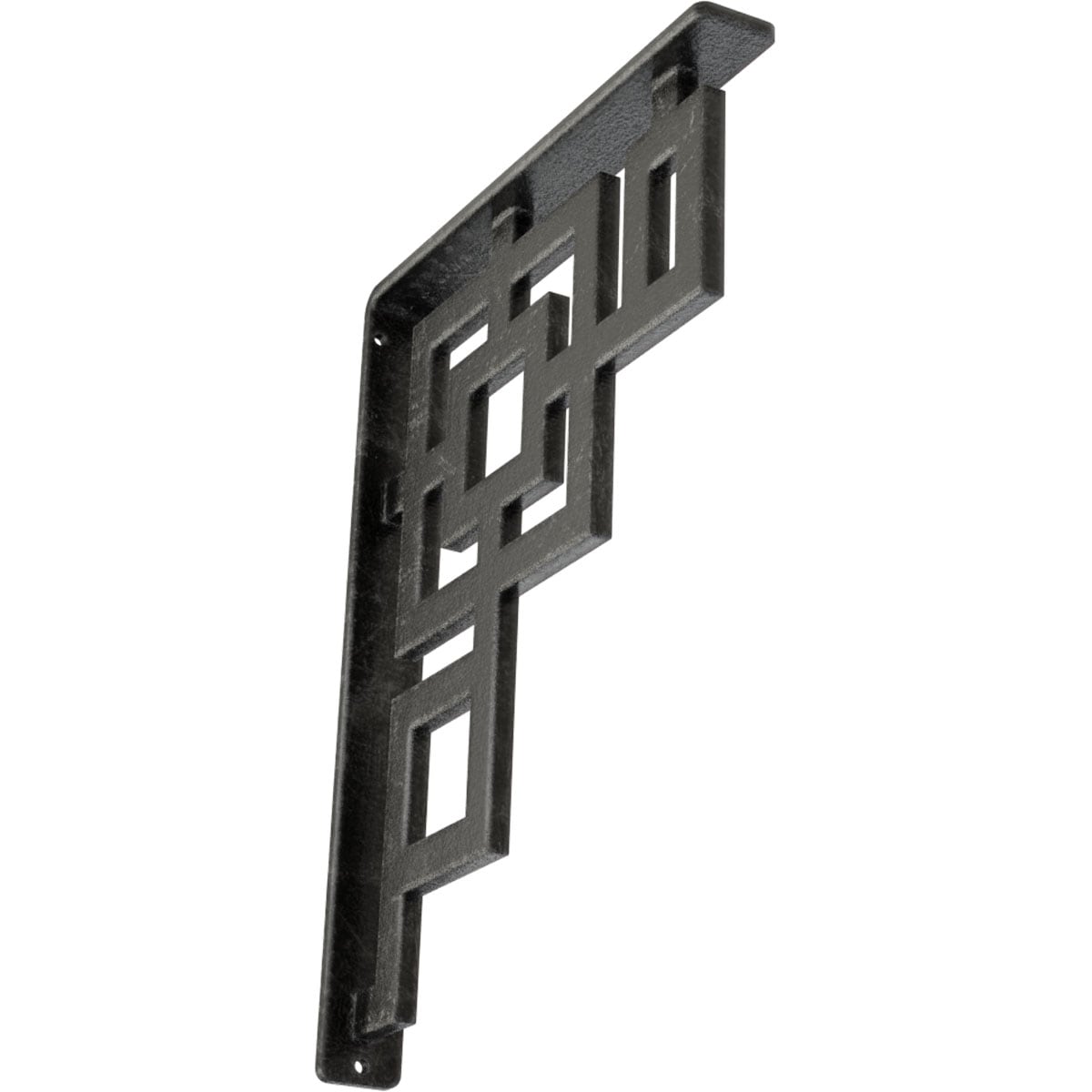 Ekena Millwork BKTM01X10X12SERASV Eris 10-in x 1.5-in x 12-in Gray Wrought iron Mounting bracket