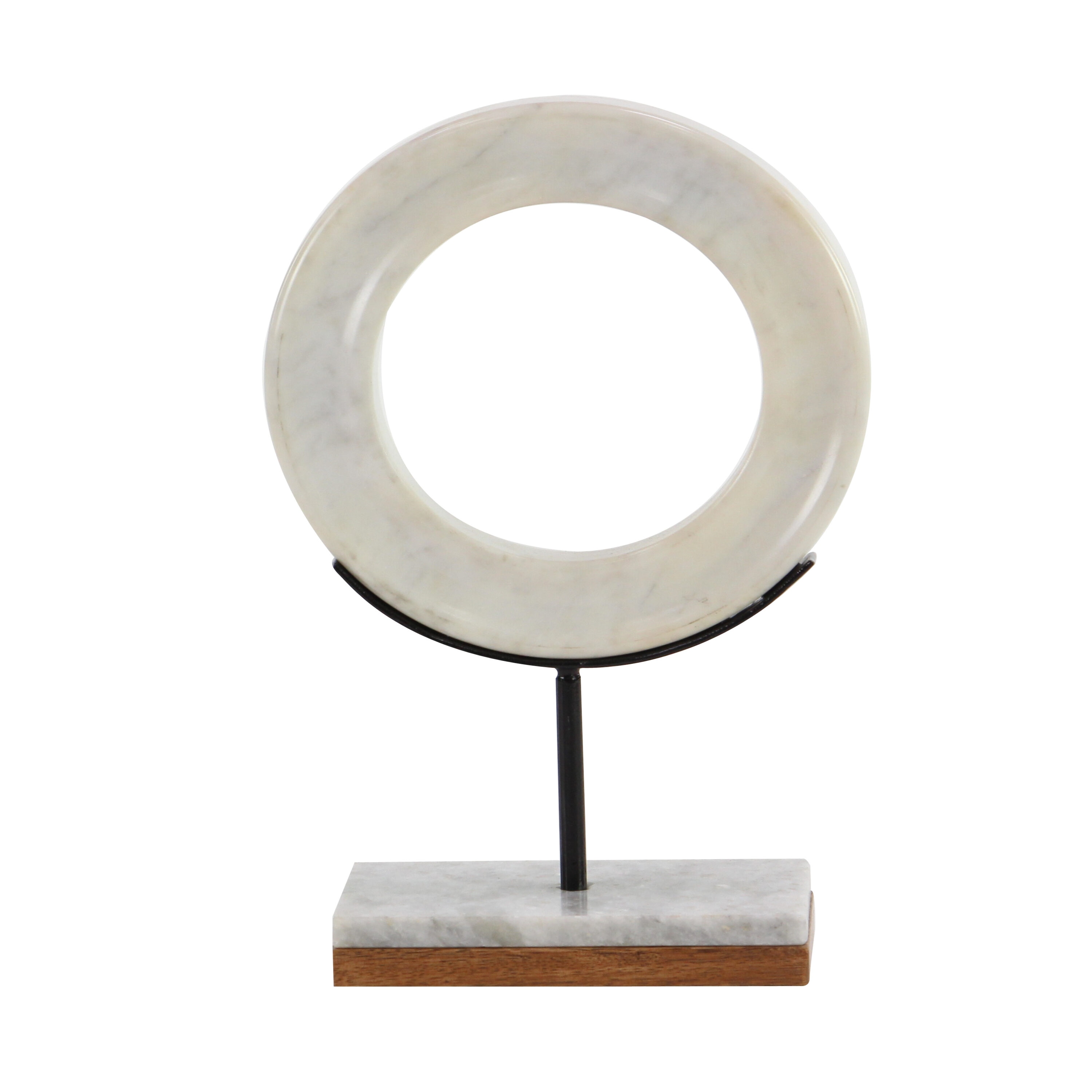 CosmoLiving by Cosmopolitan White Marble Modern Sculpture in the ...