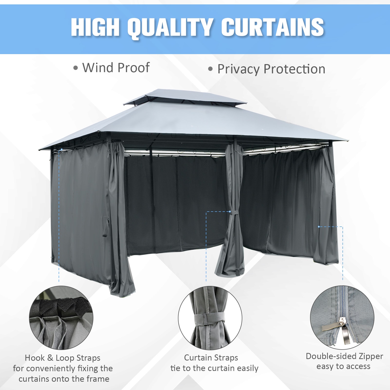 ToolCat BZ2-16-PW Wood-Resin-Gazebos - View #6