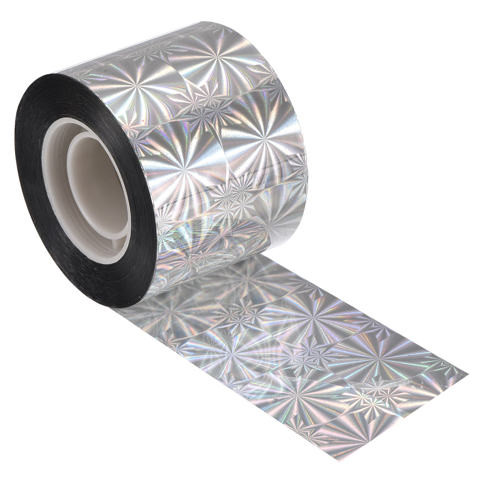 Unique Bargains S25093001UX0487 Bird Scare Tape 262 ft x 2 in PET Reflective Tape Ribbon Laser Flower 1 Roll