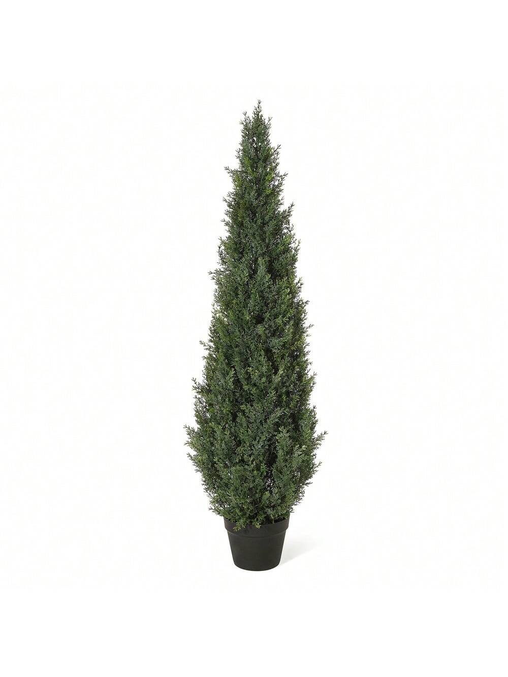 Qeetex PHO-34J5QRCG-HF4 Artificial Trees.Fake Cedar Topiary Tree Outdor. 3/4/5ft Tall Fake Cypress Trees For Home Decor.Potted Faux Pine Shrubs Plants Evergreen Plants For Outdoor Indoor Front Porch Garden
